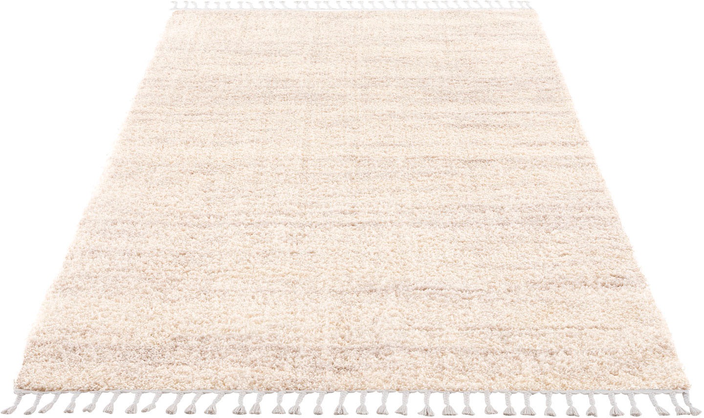 Carpet City Hochflor-Teppich »Pulpy 524«, rechteckig, 30 mm Höhe, besonders weich, mit Fransen, Meliert