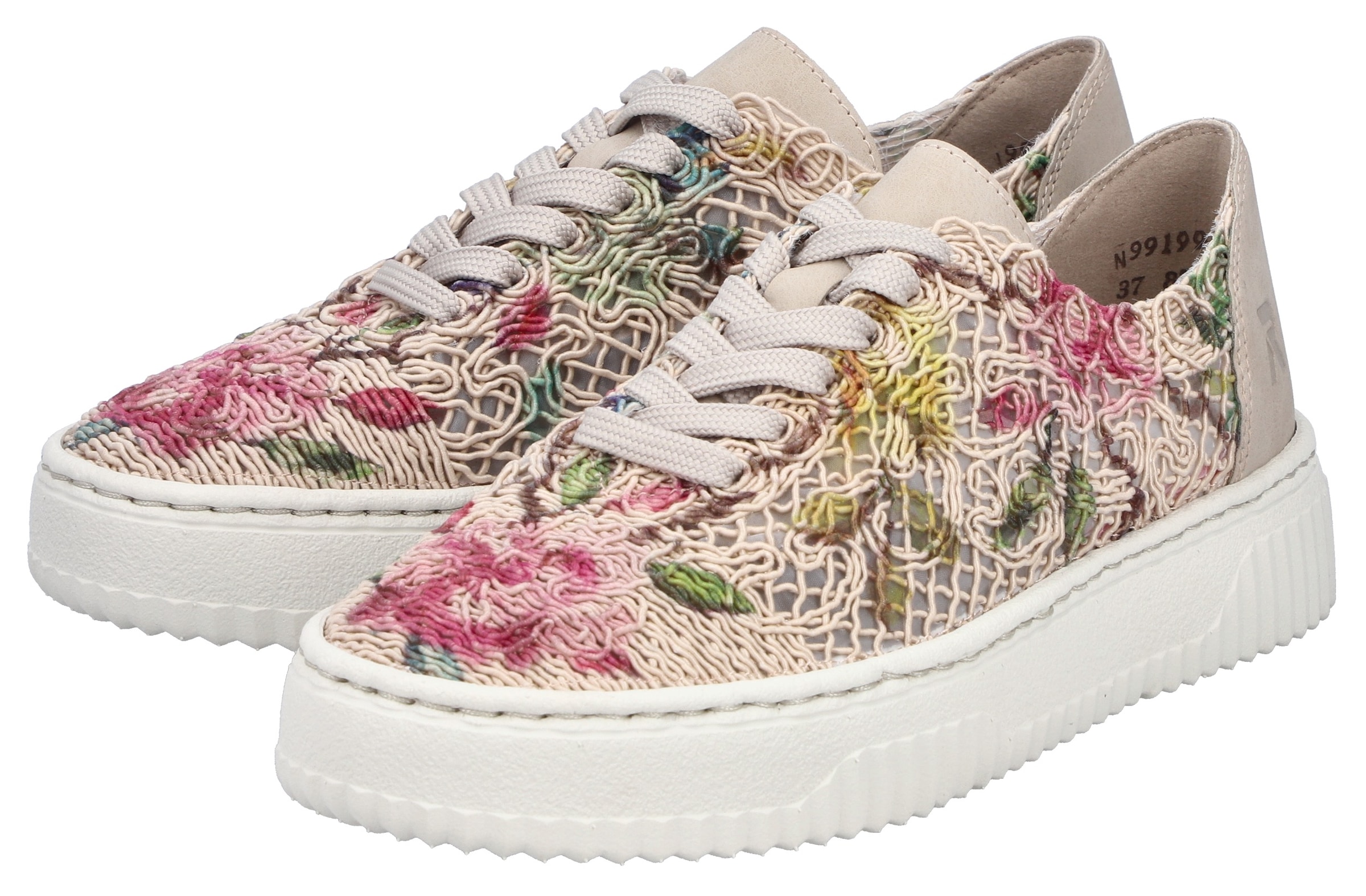 Image of Rieker Plateausneaker Schnürschuh, Halbschuh in veganer Verarbeitung