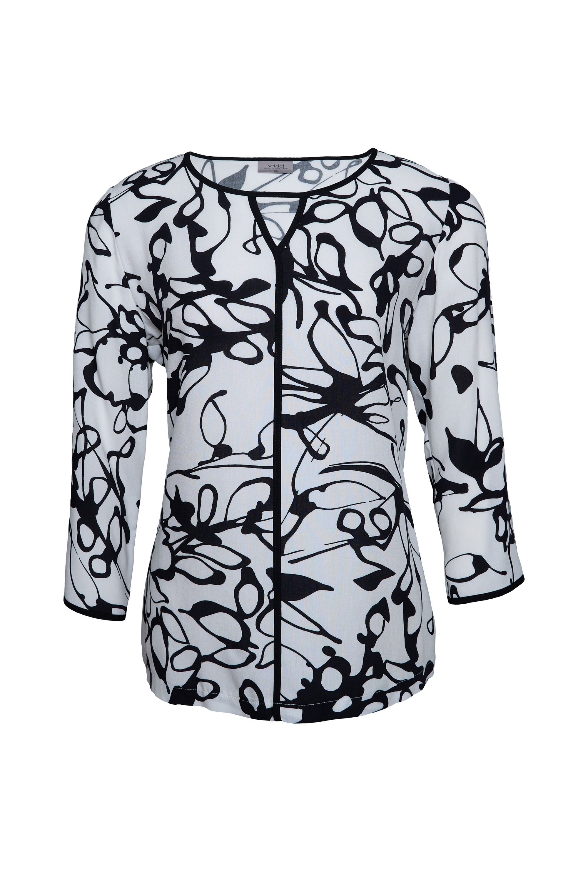Seidel Moden Blouse à pression mit grafischem Muster - MADE IN GERMANY