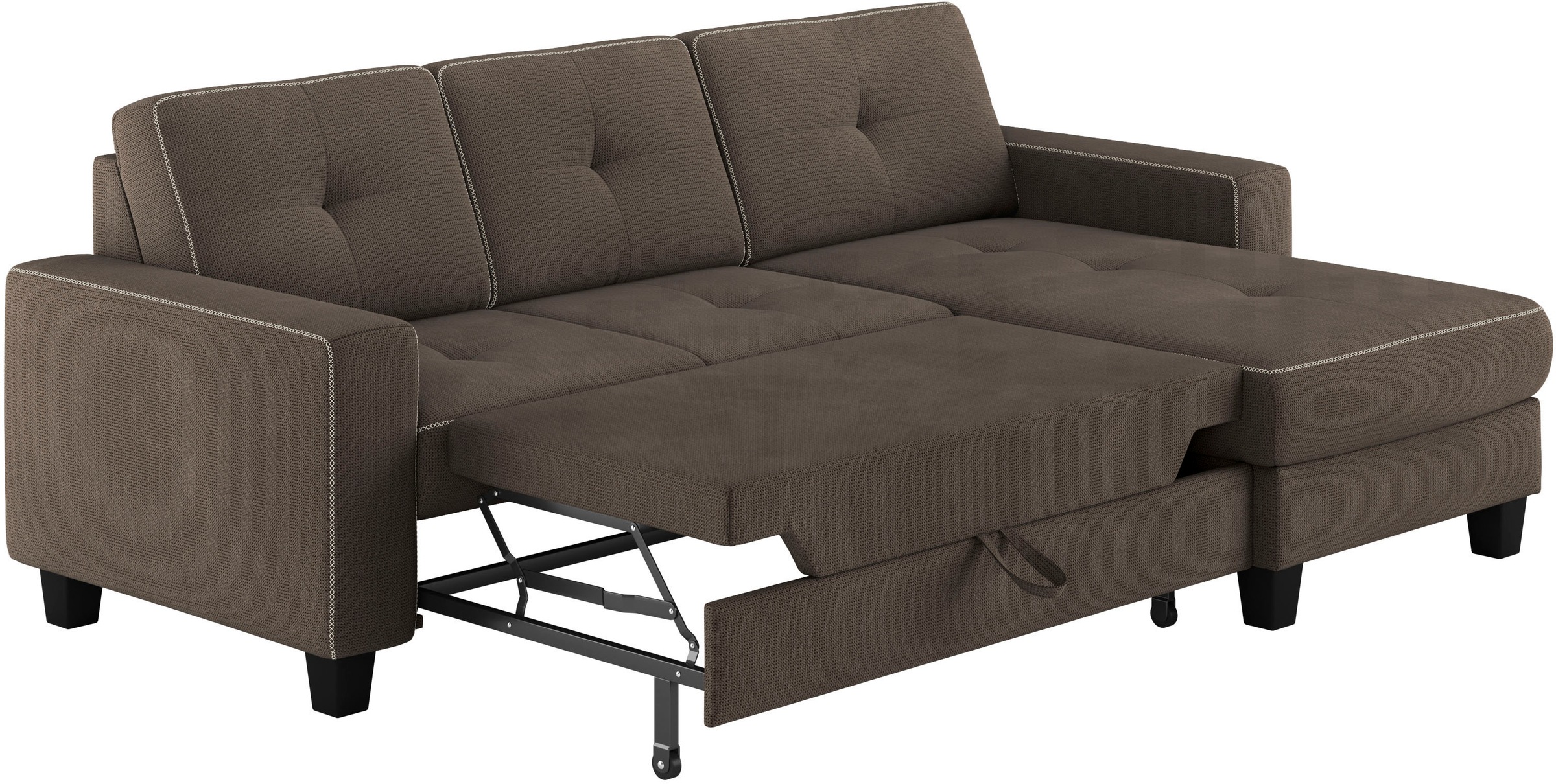 Places of Style Ecksofa »Varese L-Form«, wahlweise mit Bettfunktion und Bettkasten
