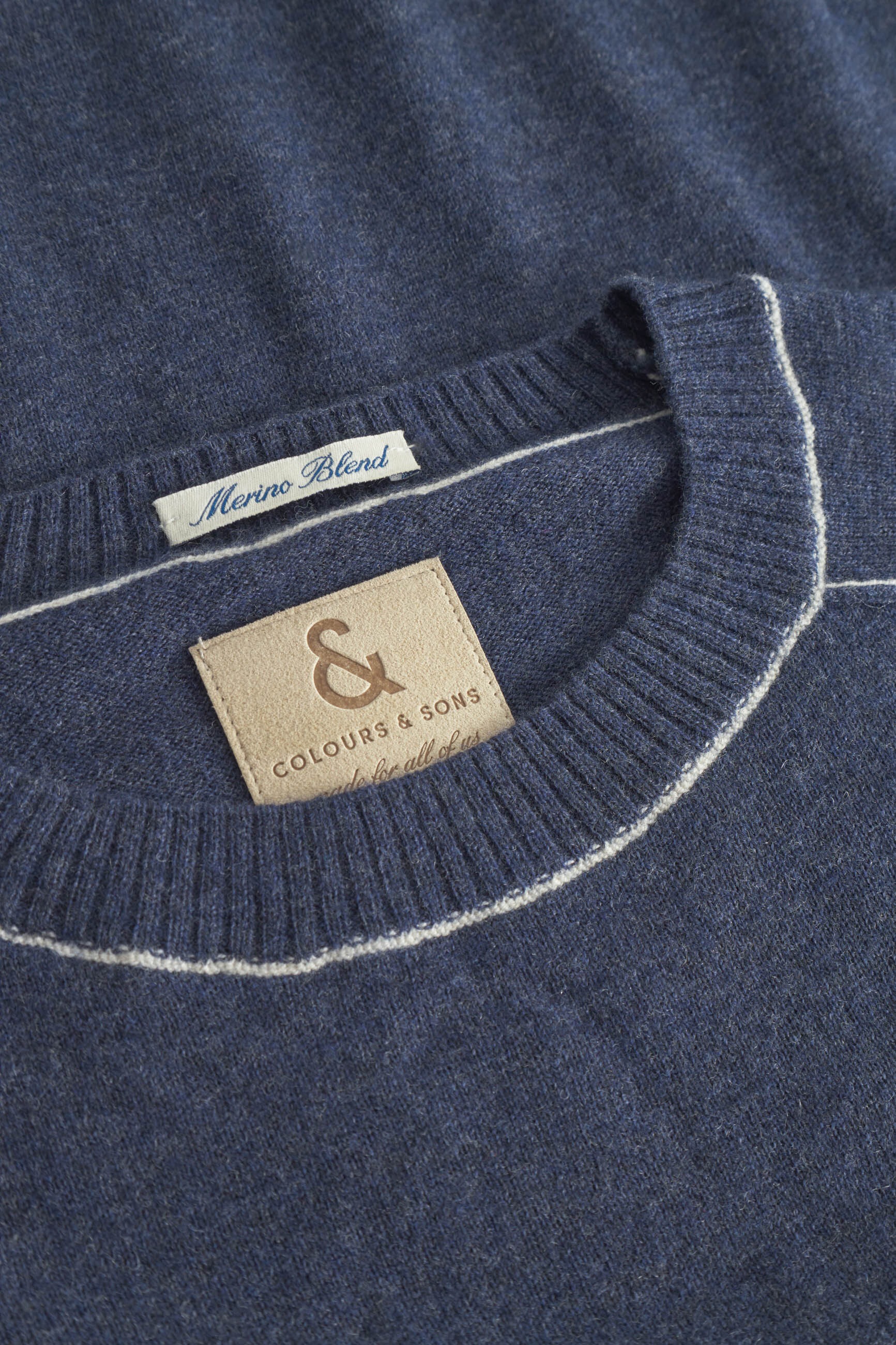 colours & sons Strickpullover »colours & sons Pullover Roundneck Merino Blend«