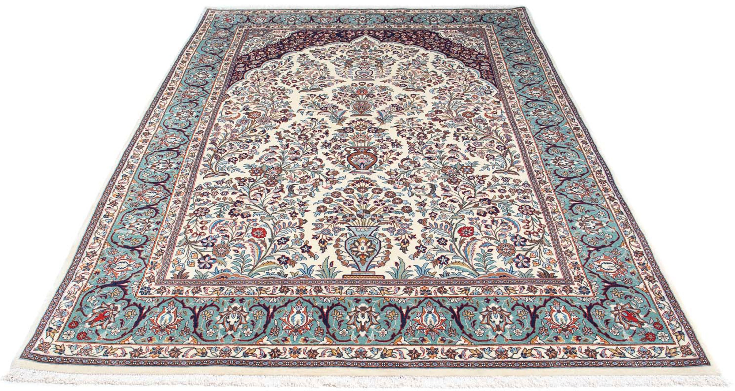 Image of morgenland Orientteppich »Perser - Ghom - 258 x 163 cm - beige«, rechteckig, 10 mm Höhe, Wohnzimmer, Handgeknüpft, Einzelstück mit Zertifikat bei Ackermann Versand Schweiz