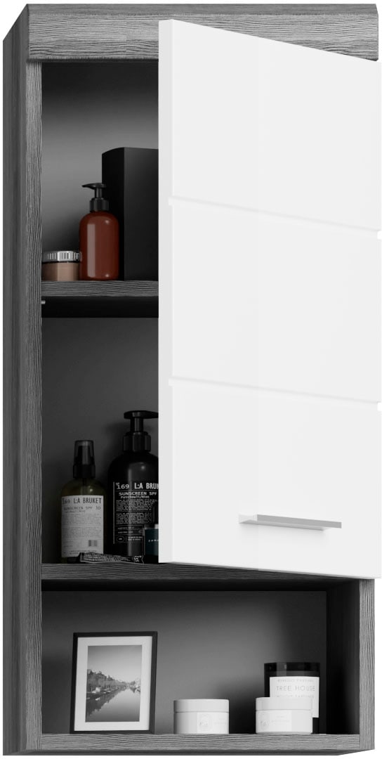 welltime Armoire suspendue »SIENA, Breite 37cm, 1 Tür, 1 offenes Fächer, 1 Einlegeboden, MDF-Front« TOPSELLER!, 1 cuis tlg. in verschiedenen Farben erhältlich, Badmöbel, Badschrank, Schrank, Bad