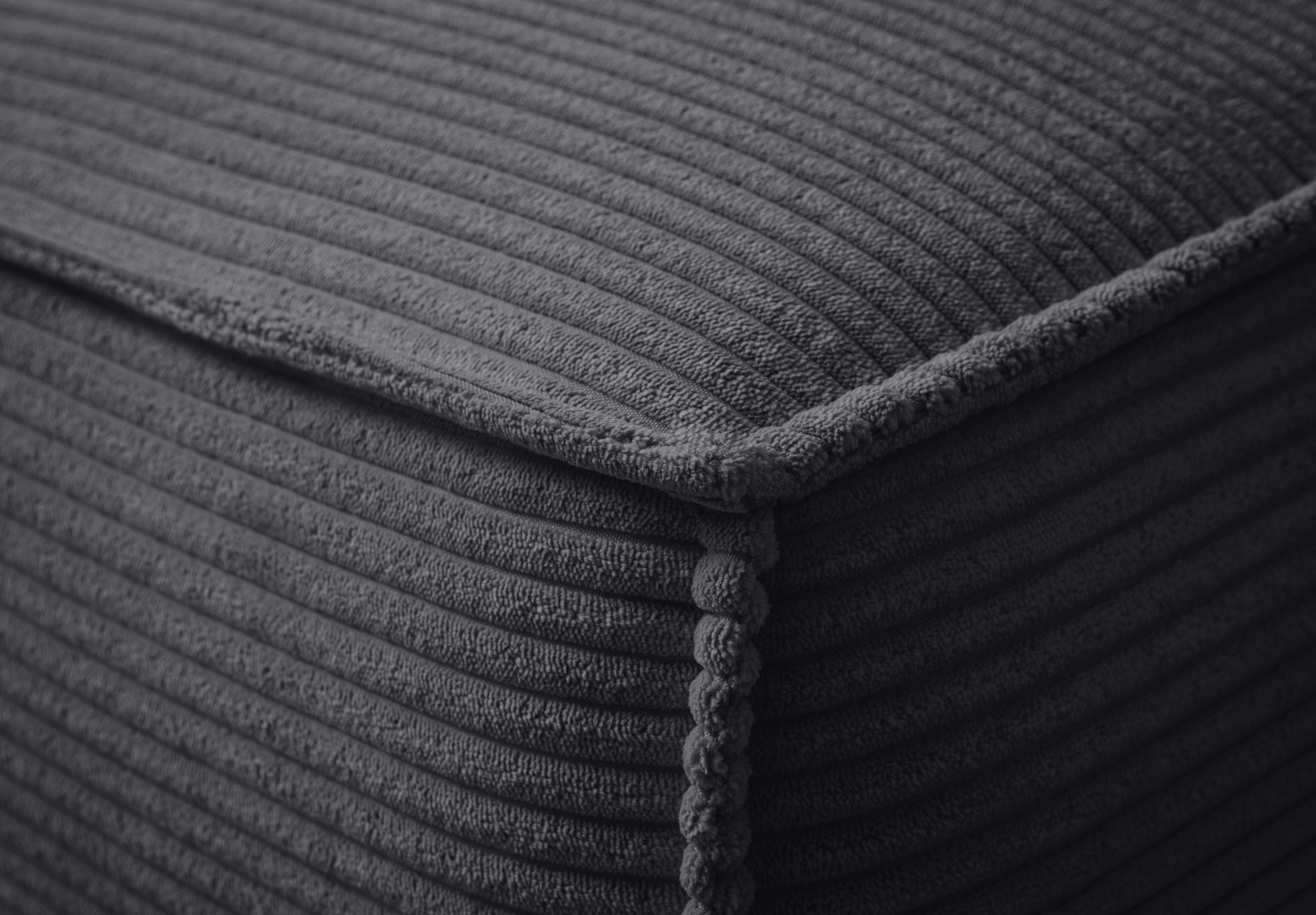 GOODproduct Tabouret »TVINNU, mit Kedernaht, Cord u. Flachgewebe« zur Serie TVINNU, gemütlicher Sitzkomfort, rechteckig, schwarze Füsse