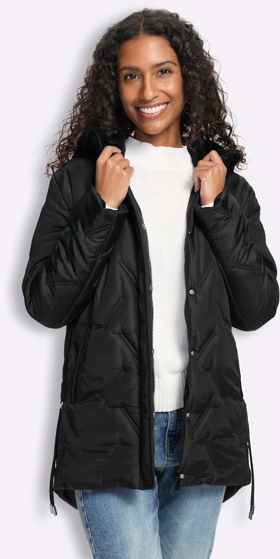 heine Langjacke mit Kapuze