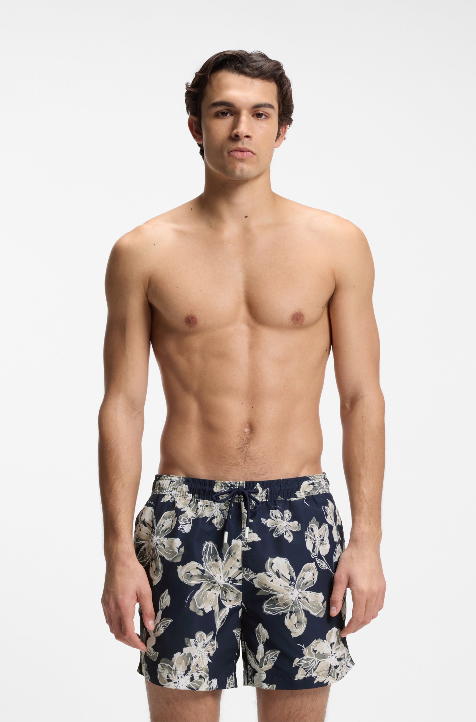 Image of BOSS Badeshorts "Discus" schnelltrocknend, moderner Allover-Print