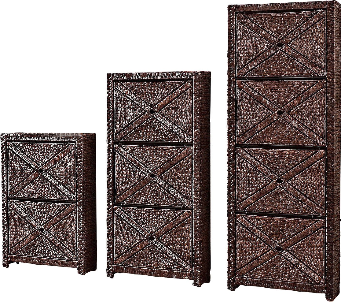 Image of Home affaire Schuhkipper »Schönerempfang«, aus Wasserhyazinthengeflecht und einem Metallgestell, aus wählbar mit verschiedenen Klappen Mengen bei Ackermann Versand Schweiz