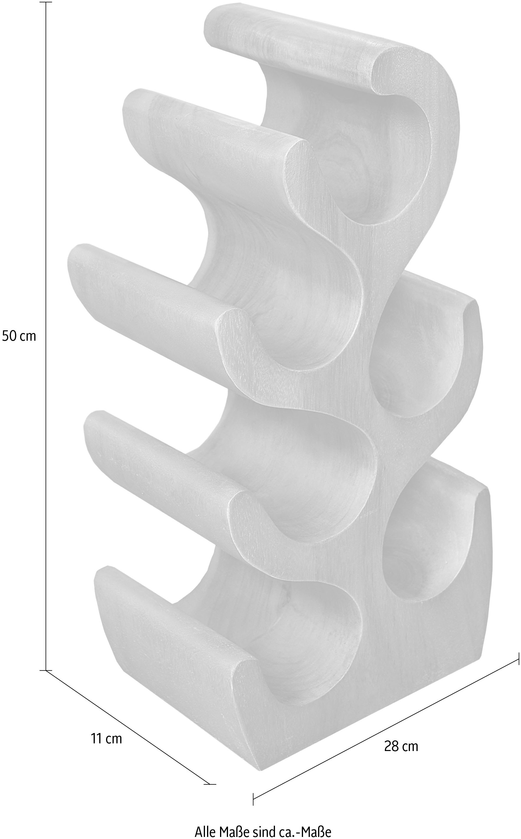 SIT Weinregal »Orléans aus Suarholz in Natur für 6 Flaschen« 50 cm hohes Flaschenregal mit platzsparendem Design