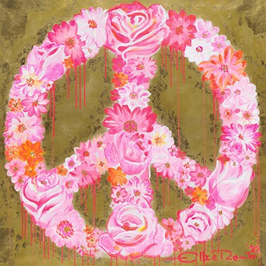 Image of queence Leinwandbild »Peace Flower«, Peace-Zeichen, (1 St.) bei Ackermann Versand Schweiz