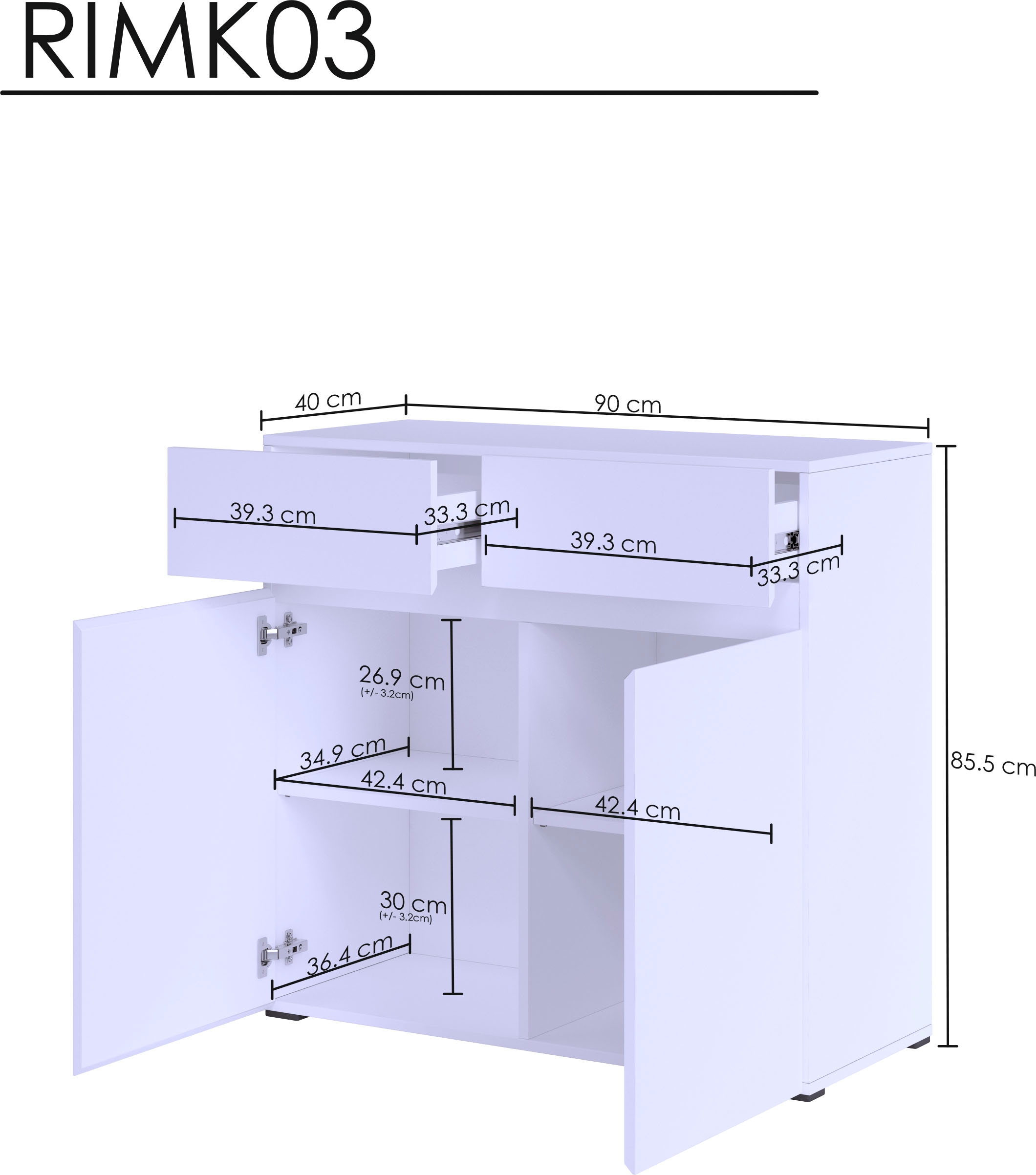 INOSIGN Kommode »Rimini«, Breite 90 cm