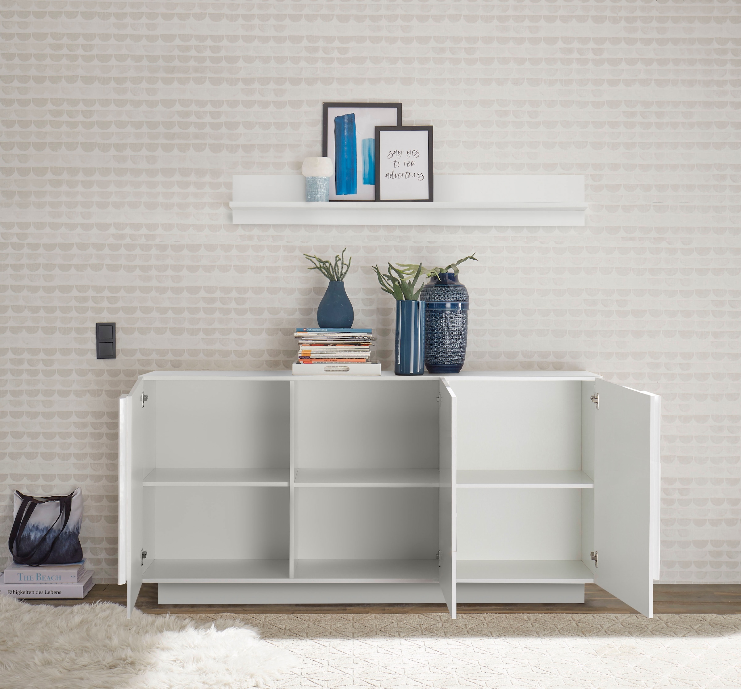 INOSIGN Sideboard »Jupiter, Breite 181 cm, Kommode 3 Türen - Soft Closing, Anrichte,« moderne Griffblende, FSC®, cleveres Stauraumkonzept