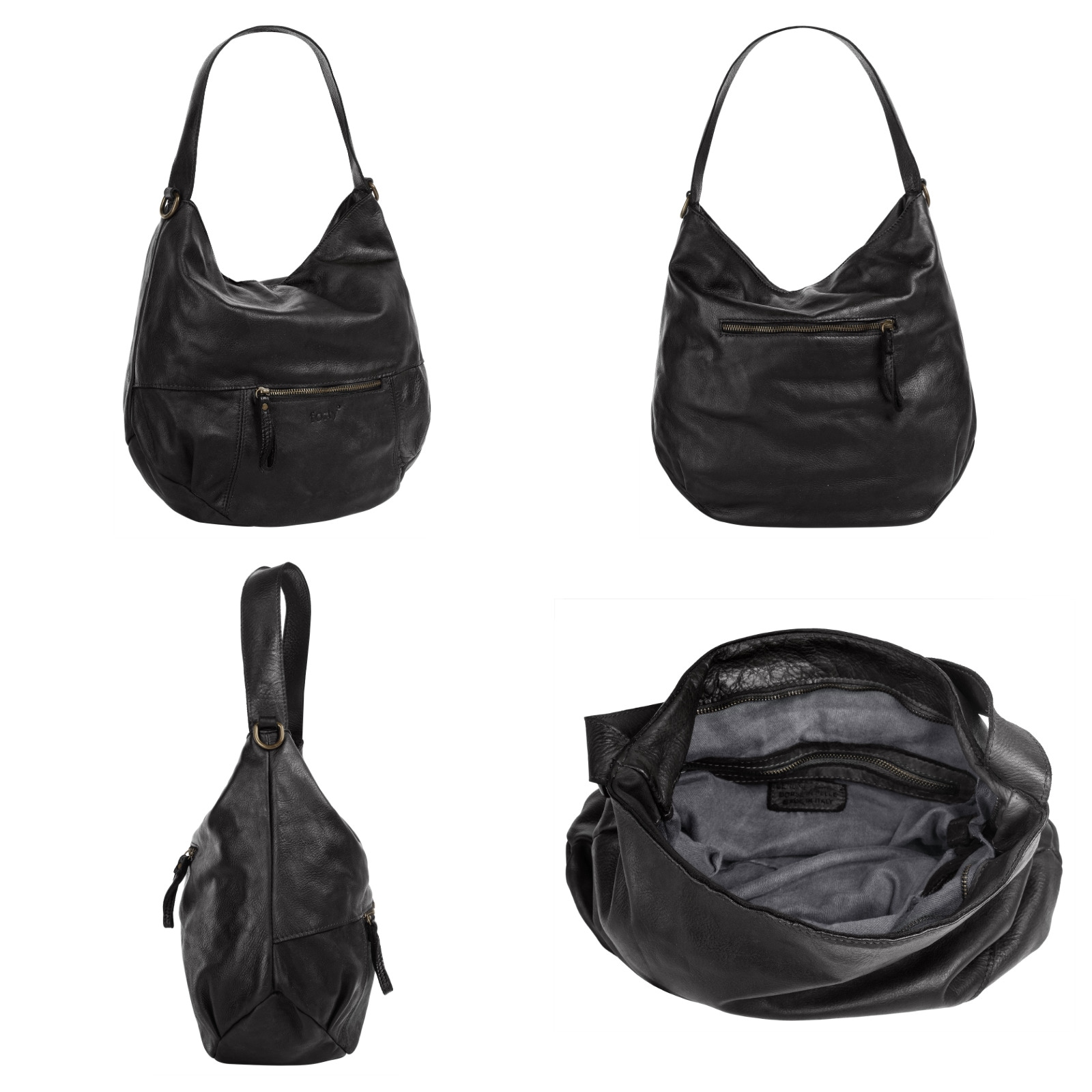 forty° Shopper, echt Leder, Made in Italy