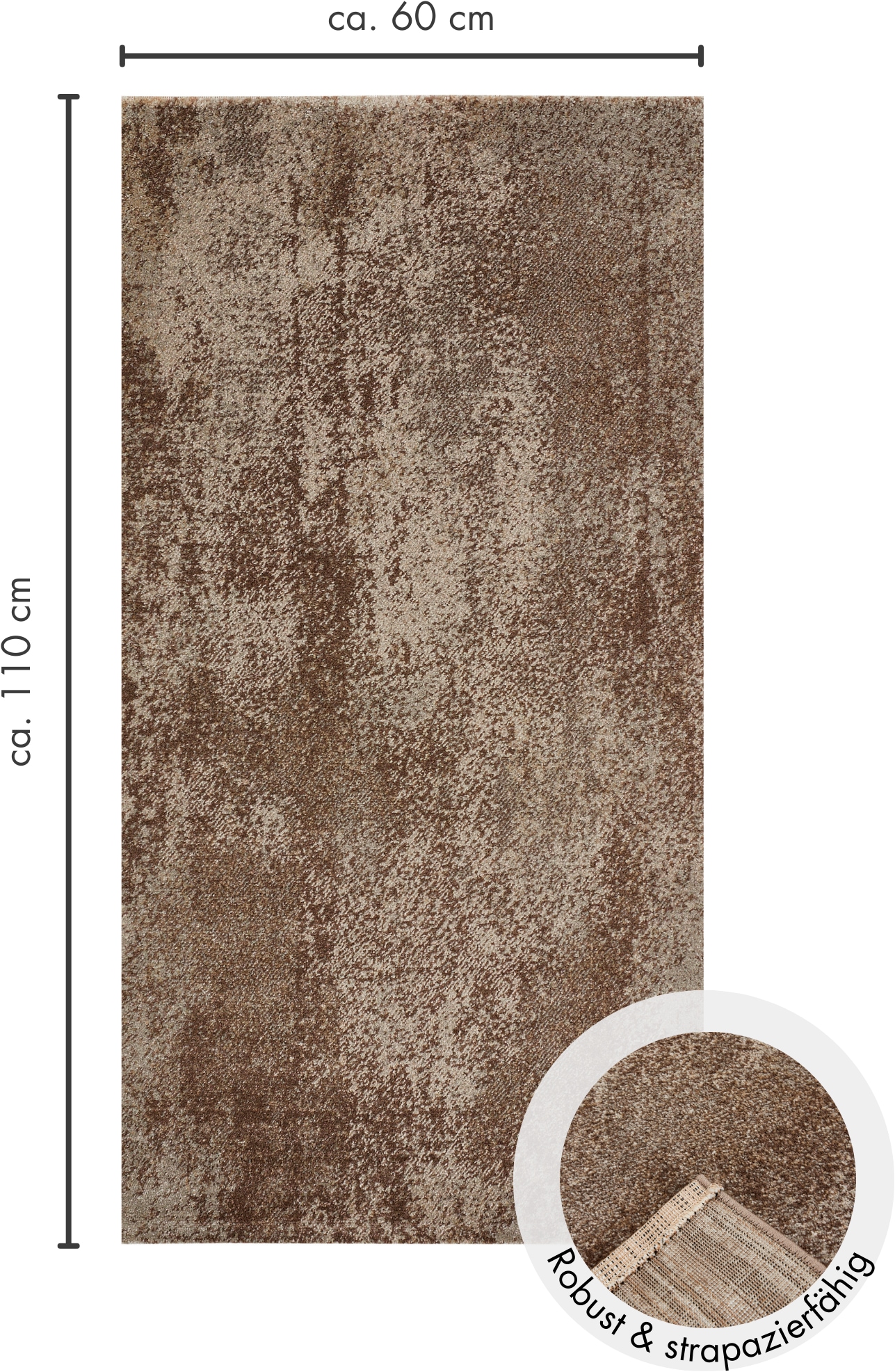 Andiamo Tapis »Luna« Rectangulaire 7 mm Höhe Kurzflor, modernes Design, meliert, Kundenliebling