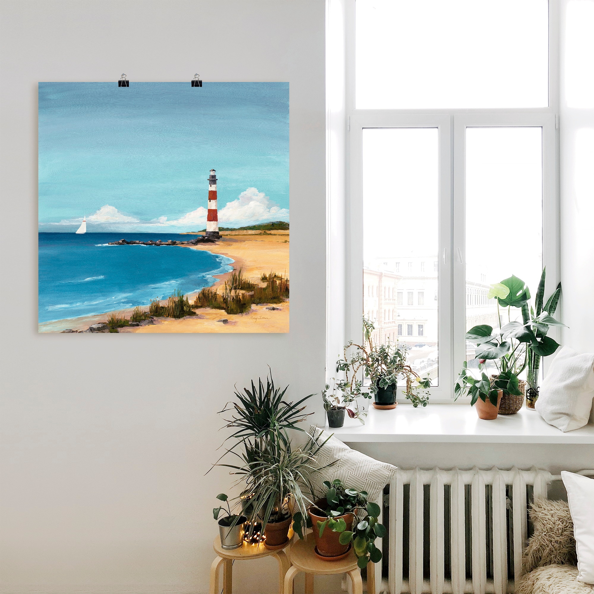Artland Poster »Sandpunkt«, Strand, (1 St.), als Leinwandbild, Wandaufkleber oder Poster in versch. Grössen