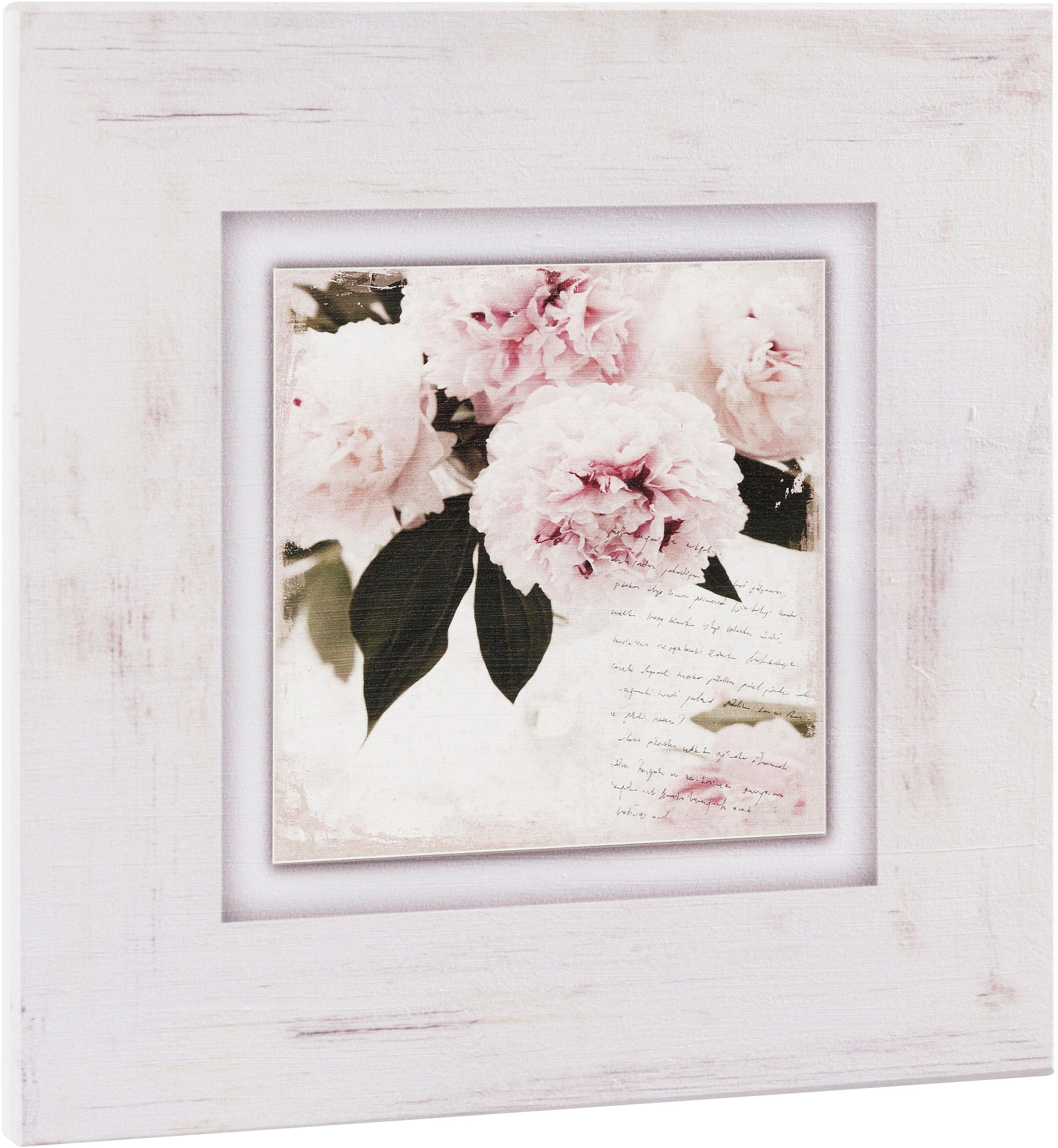 Image of Home affaire Holzbild »Rosa Blumen«, 40/40 cm bei Ackermann Versand Schweiz