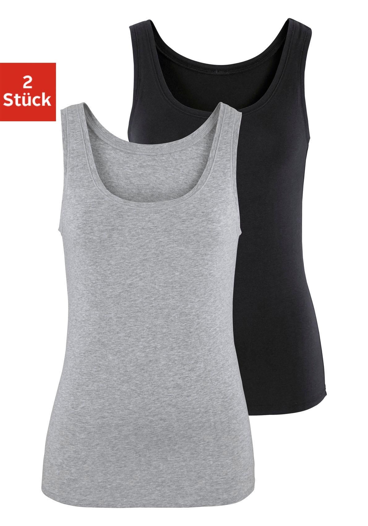 Image of Vivance Tanktop "aus luftiger Baumwoll-Qualität" 2er-Pack, aus elastischer Baumwoll-Qualität