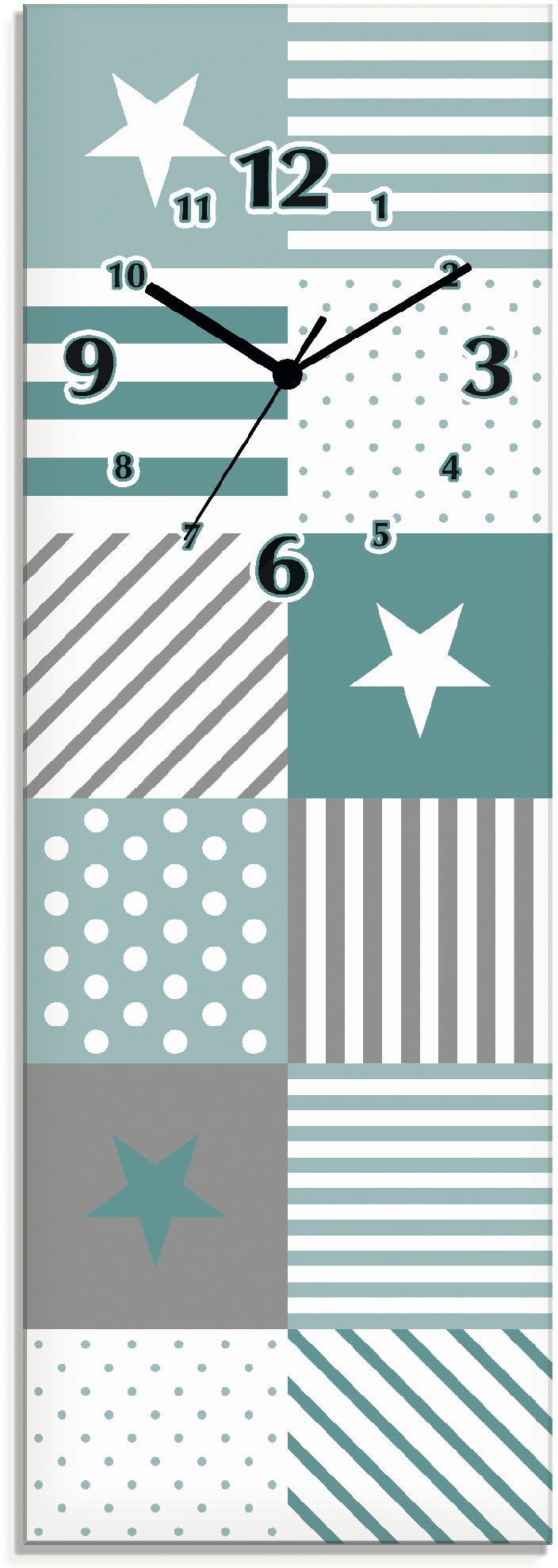 Image of Lüttenhütt Wanduhr »Stern«, Glasuhr lautlos, ohne Tickgeräusche, nicht tickend, geräuschlos - wählbar: Funkuhr o. Quarzuhr, moderne Uhr für Wohnzimmer, Küche etc. - Stil: modern bei Ackermann Versand Schweiz