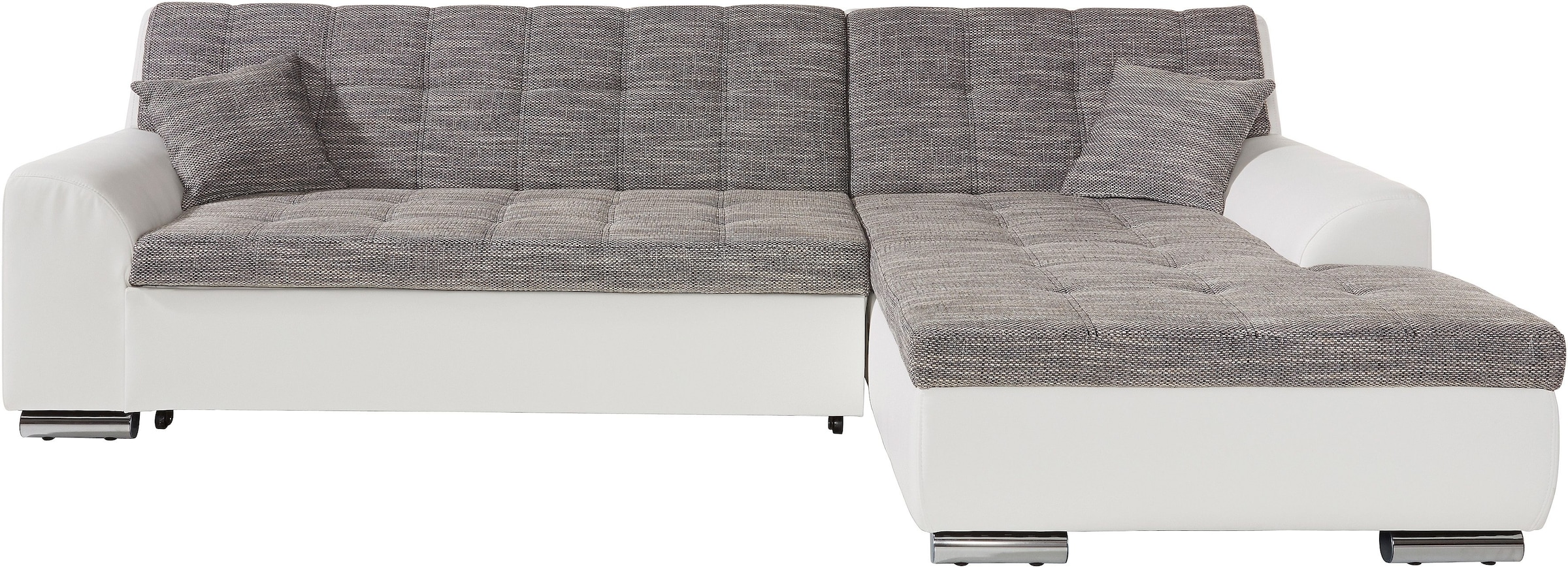 DOMO collection Ecksofa Treviso, wahlweise mit Bettfunktion, incl. Zierkissen