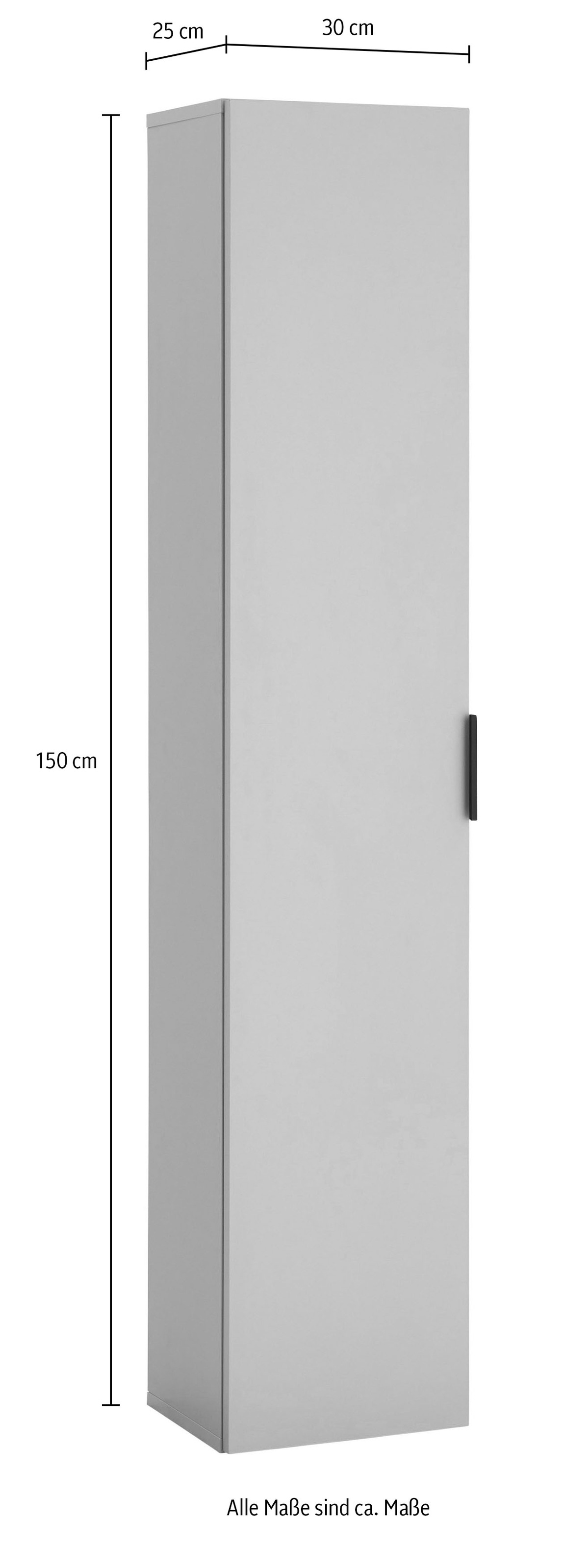 BASIC by Balculina Armoire haute »Nancy BxHxT 30x150x25 cm« 1 cuis tlg. largeur 30 cm, suspendu