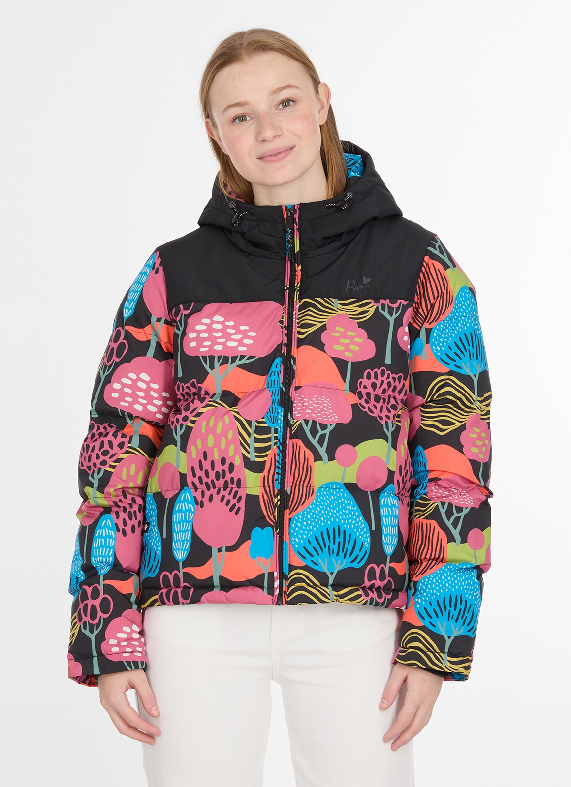 Image of Ragwear Steppjacke "AMAZZE PRINT" mit Kapuze Reissverschluss mit Kinnschutz