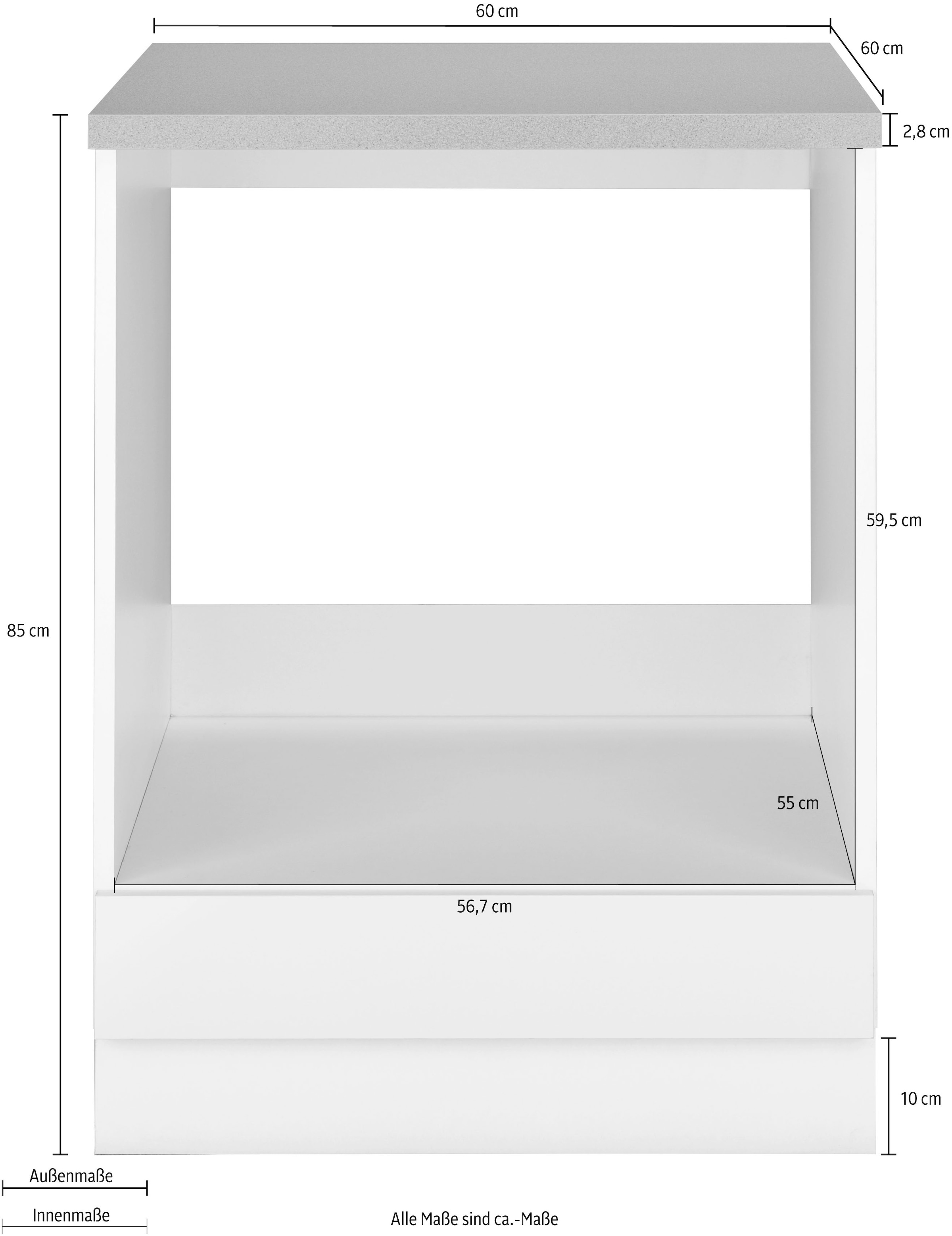 wiho Küchen Herdumbauschrank »Cali«, 60 cm breit