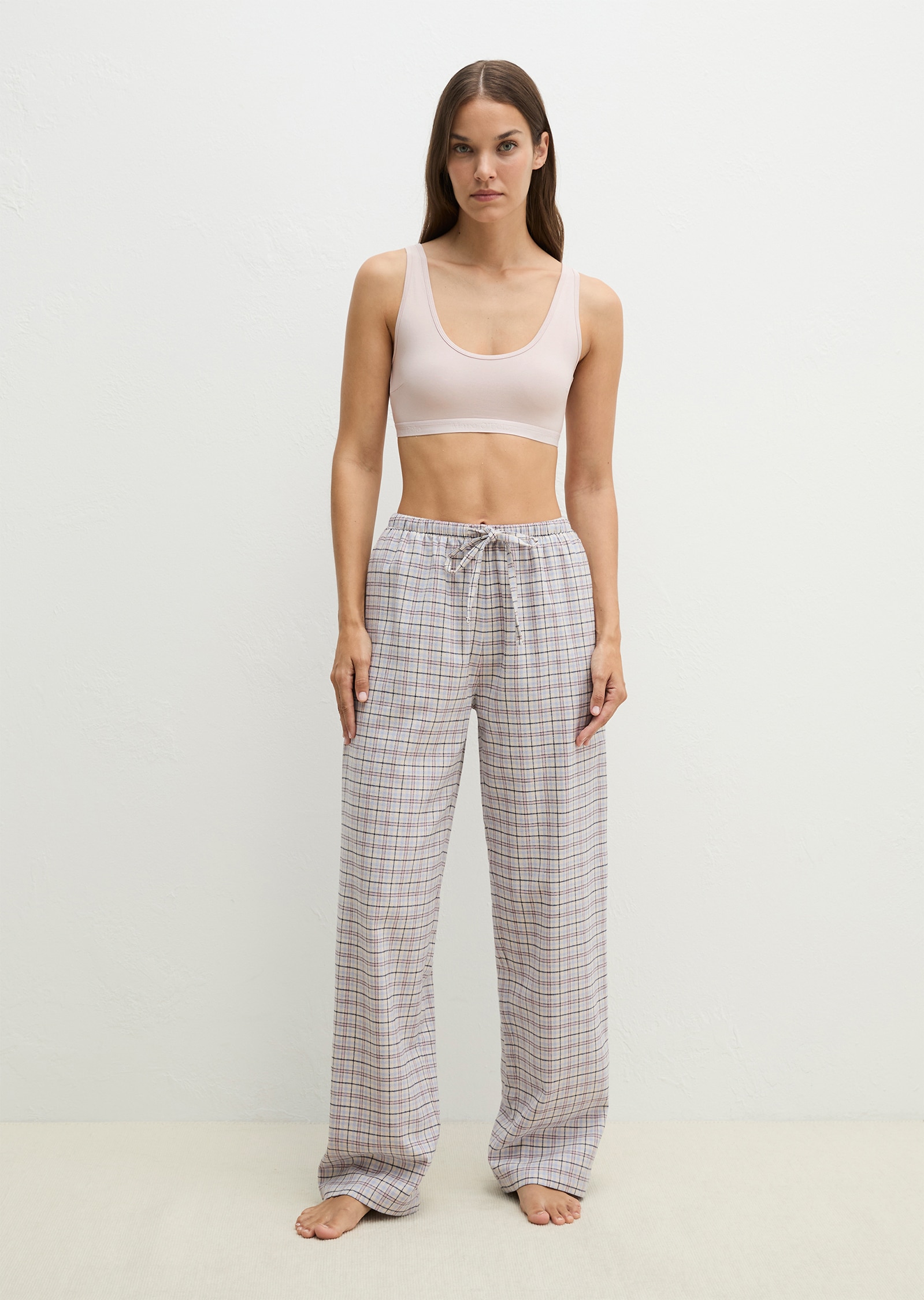 Image of Marc OPolo Loungehose für Homewear, gerade Beinform, aus Flanellmaterial