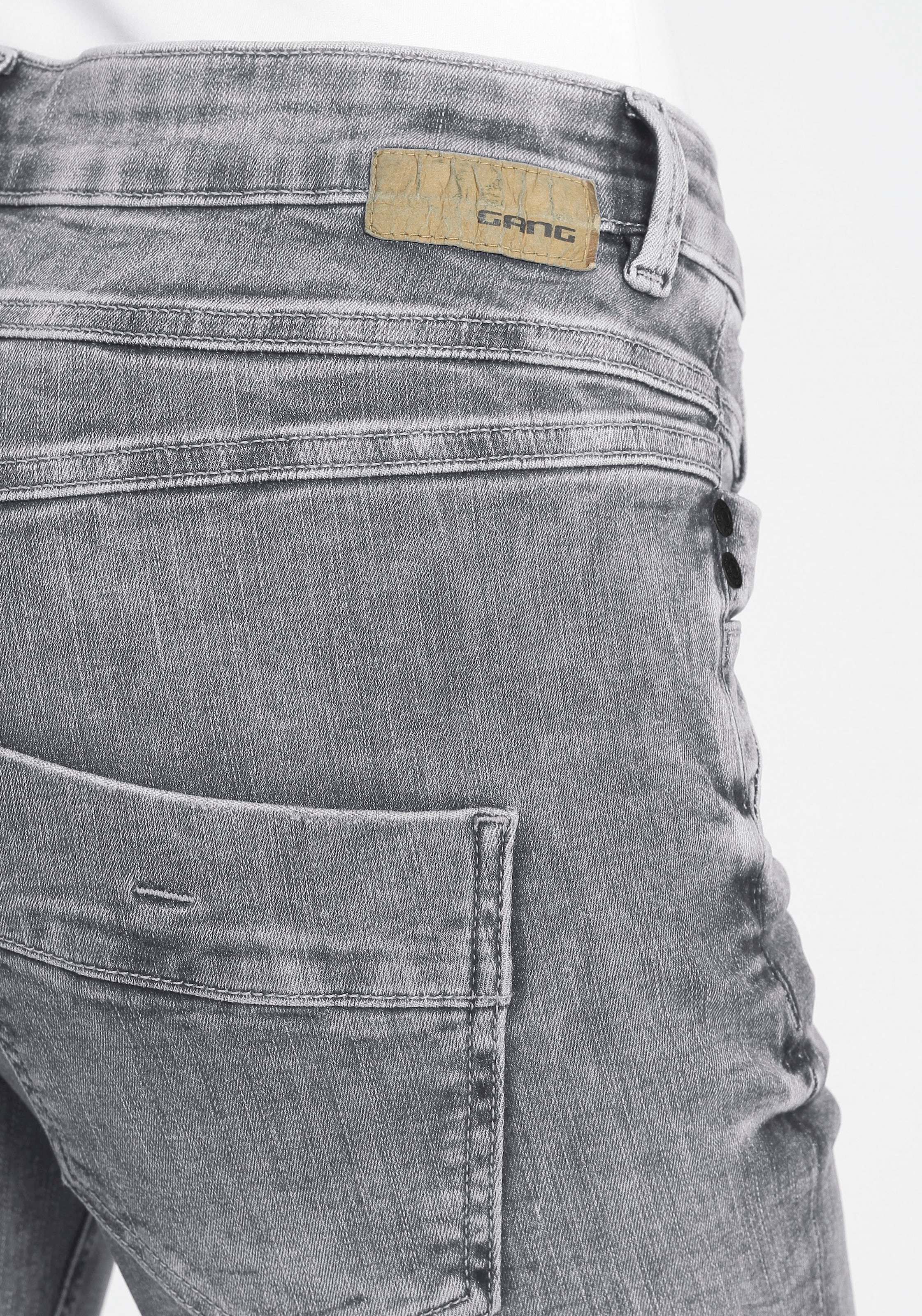 Knopfleiste versandkostenfrei ♕ Slim-fit-Jeans mit auf GANG »94CARLI«, offener