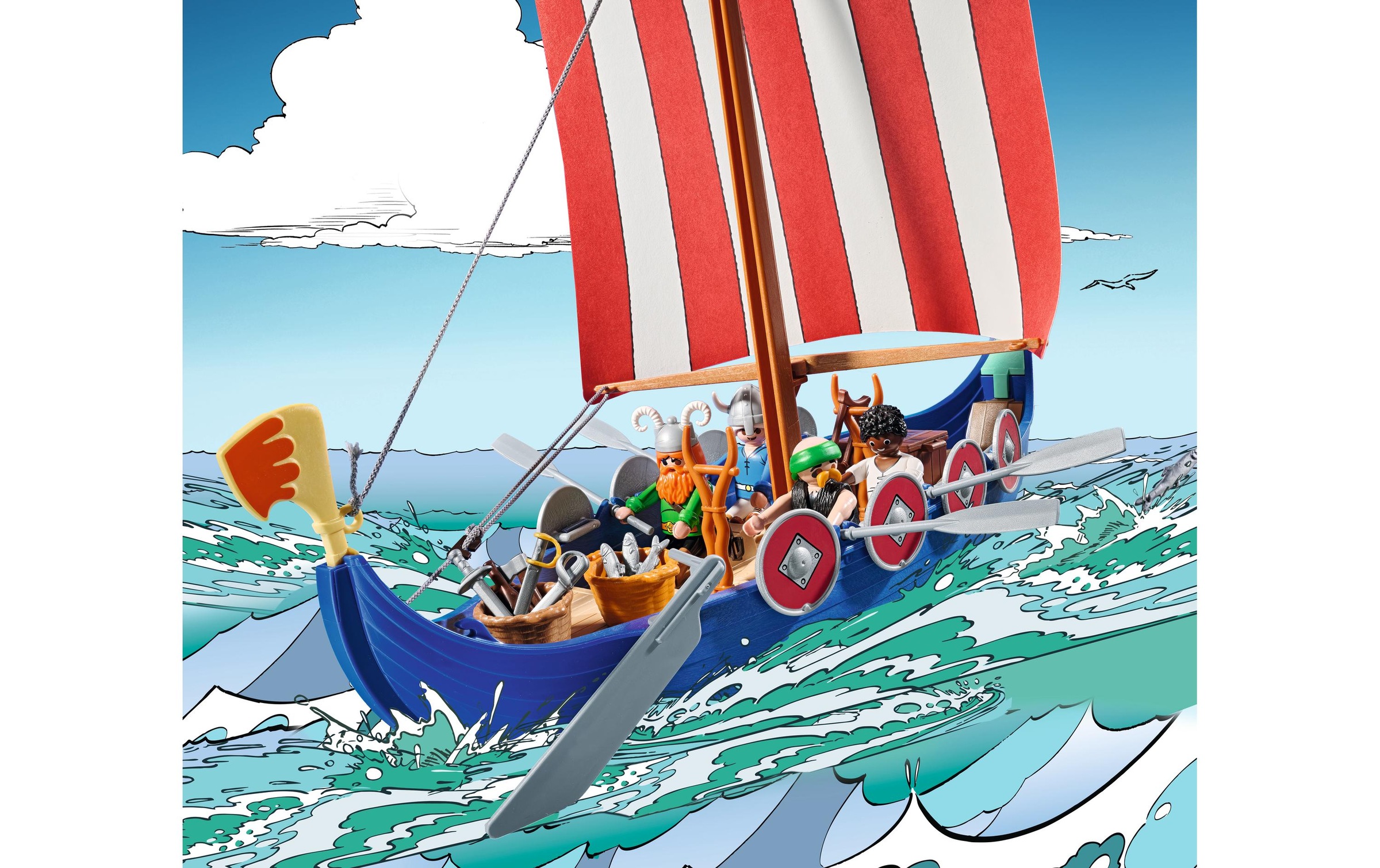 Playmobil® Spielbausteine »Asterix Piratenschiff 71888«, (88 St.)