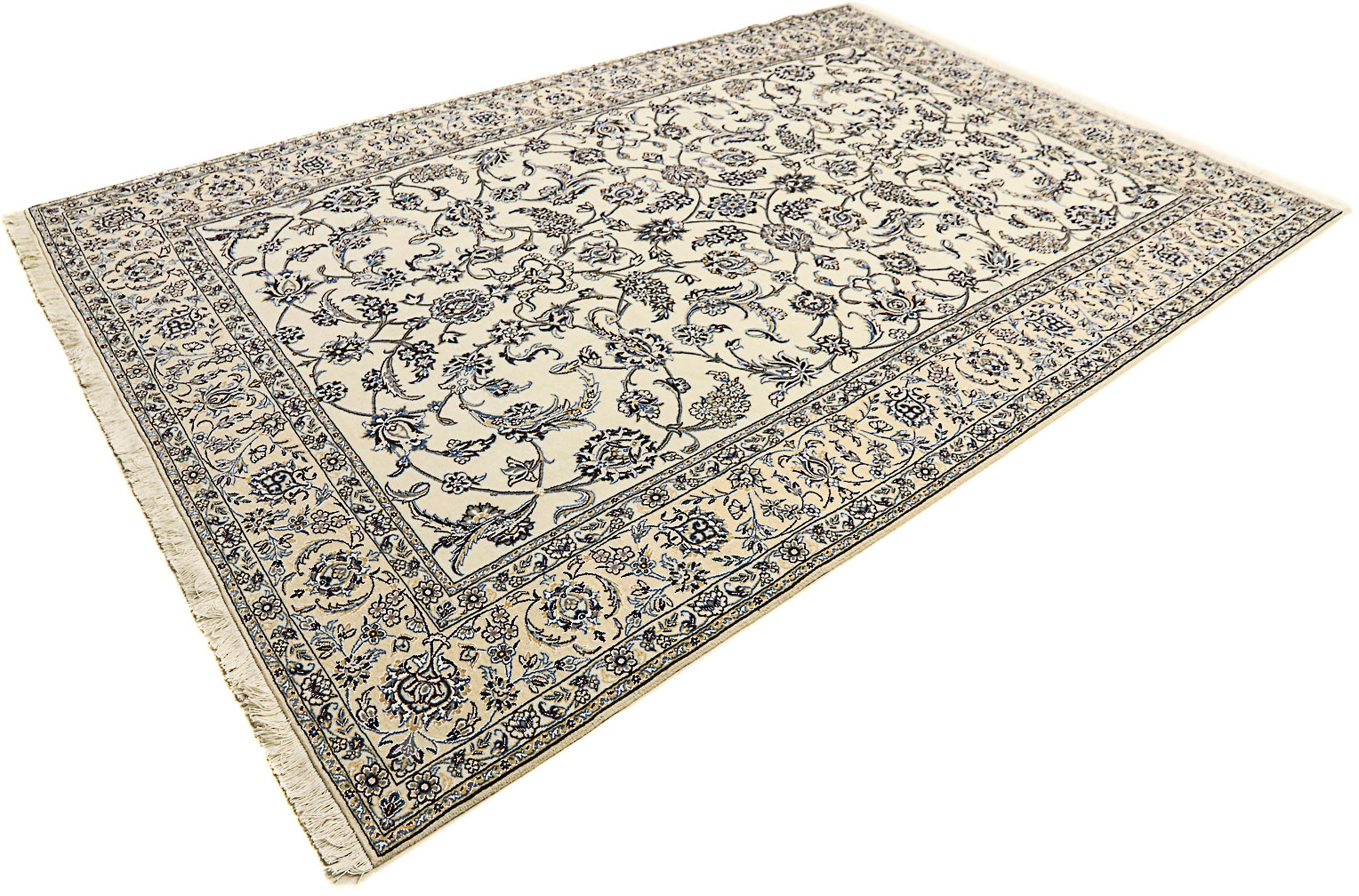 Image of morgenland Orientteppich »Perser - Nain - Royal - 308 x 204 cm - beige«, rechteckig, 10 mm Höhe, Wohnzimmer, Handgeknüpft, Einzelstück mit Zertifikat bei Ackermann Versand Schweiz