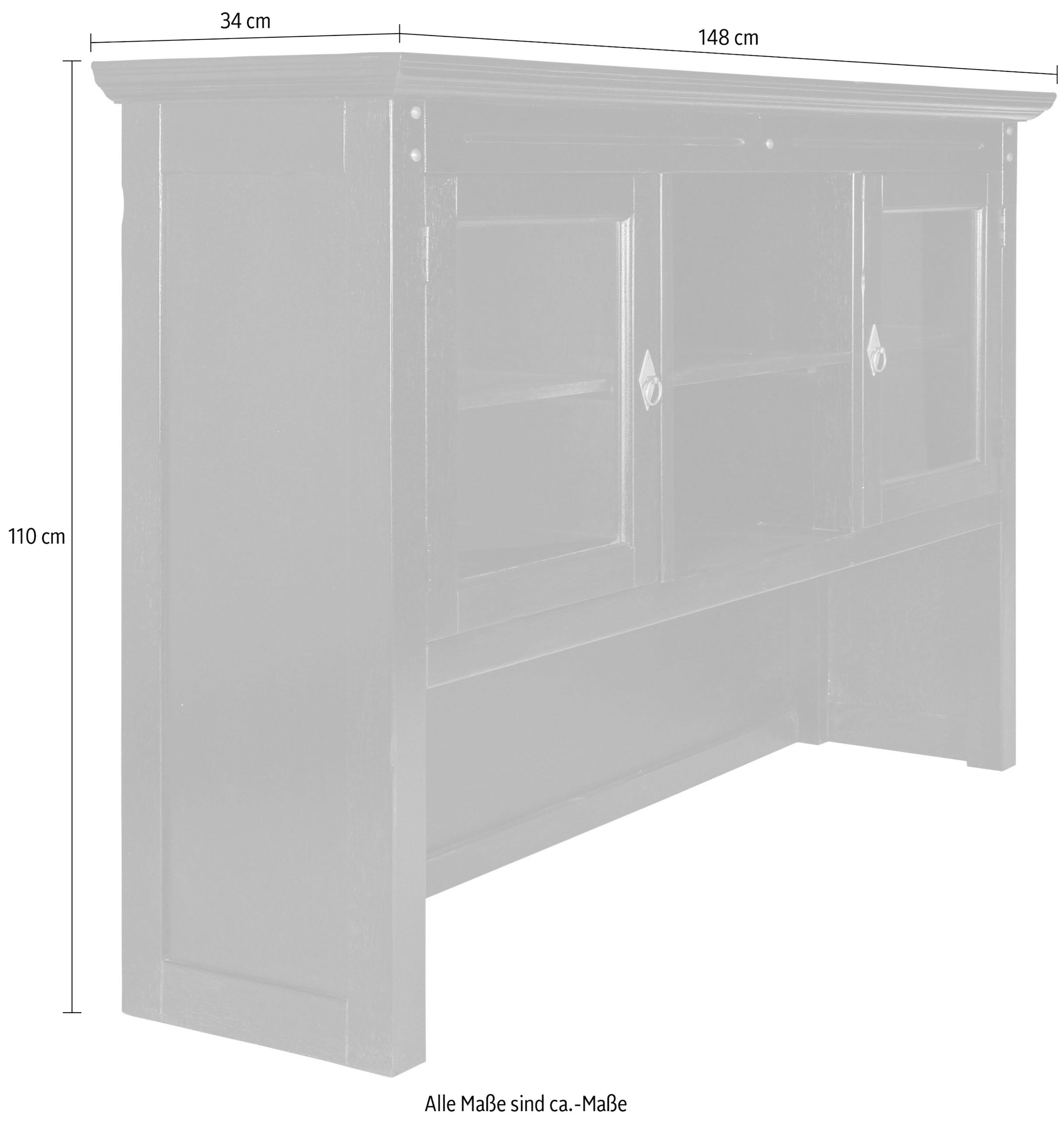 SIT Armoire à poser »Fès aus Akazie massiv mit 2 Glastüren & 2 Fächern« complément idéal pour le buffet