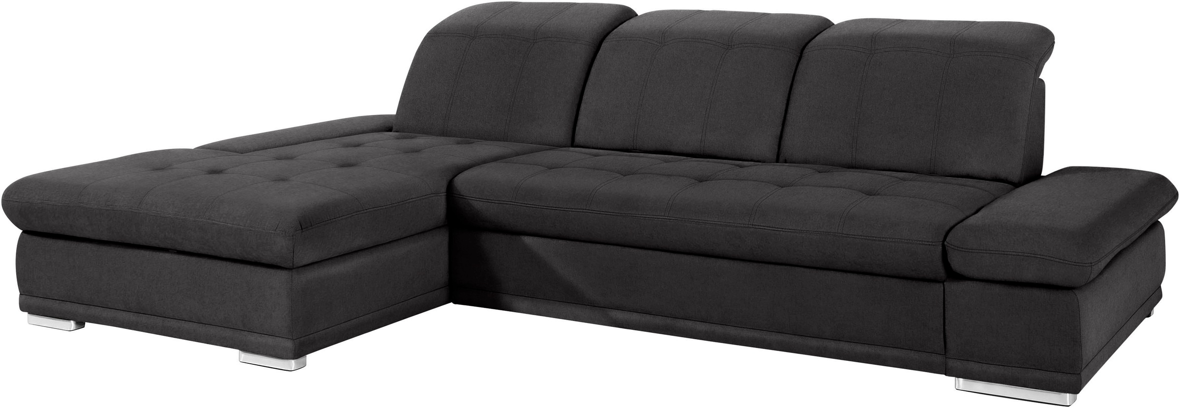 COTTA Ecksofa »Holiday L-Form mit Sitztiefen-, Armteil- und Kopfteilverstellung«, wahlweise mit Bettfunktion & Bettkasten
