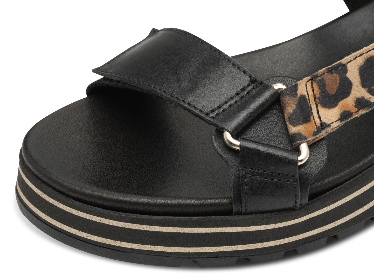 Tamaris Sandales compensées  , Trekkingsandale, Riemchensandale mit verstellbaren Klettverschlüssen