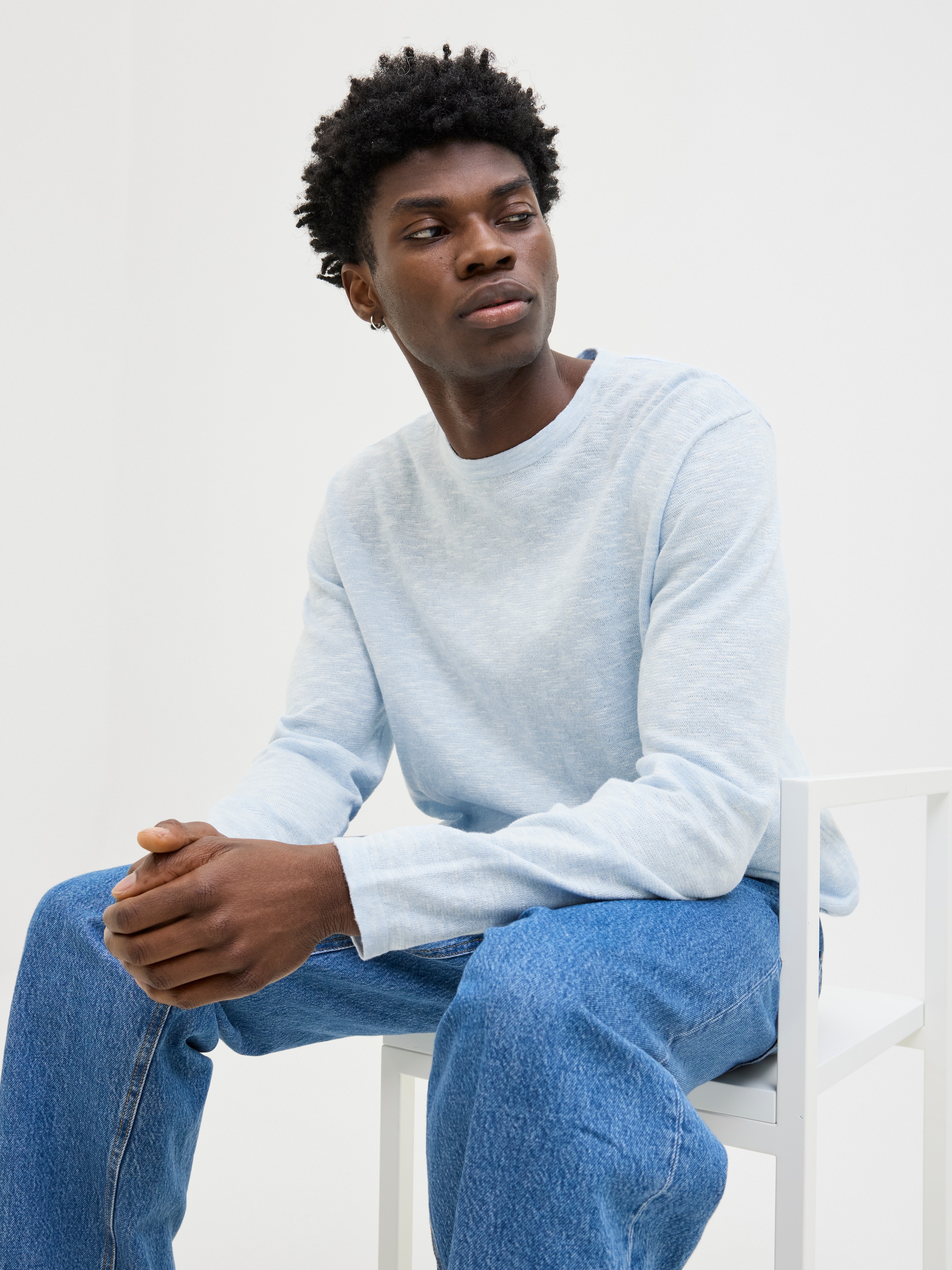 Jack & Jones Rundhalspullover »JJESUMMER KNIT CREW NECK SN«, mit Rundhalsausschnitt