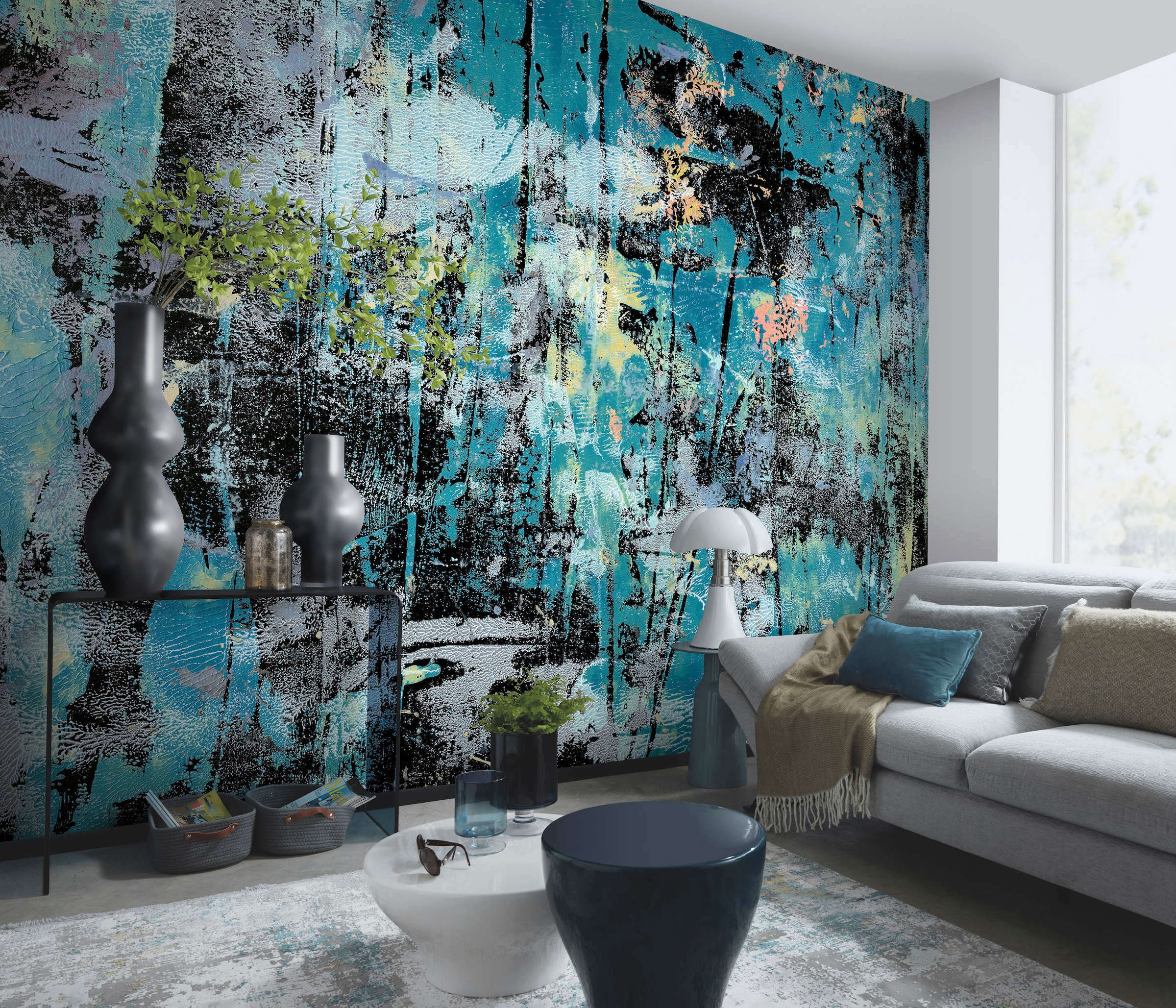 Image of Fashion for walls Fototapete "Into the blue" Kunst texturiert Phthalate frei