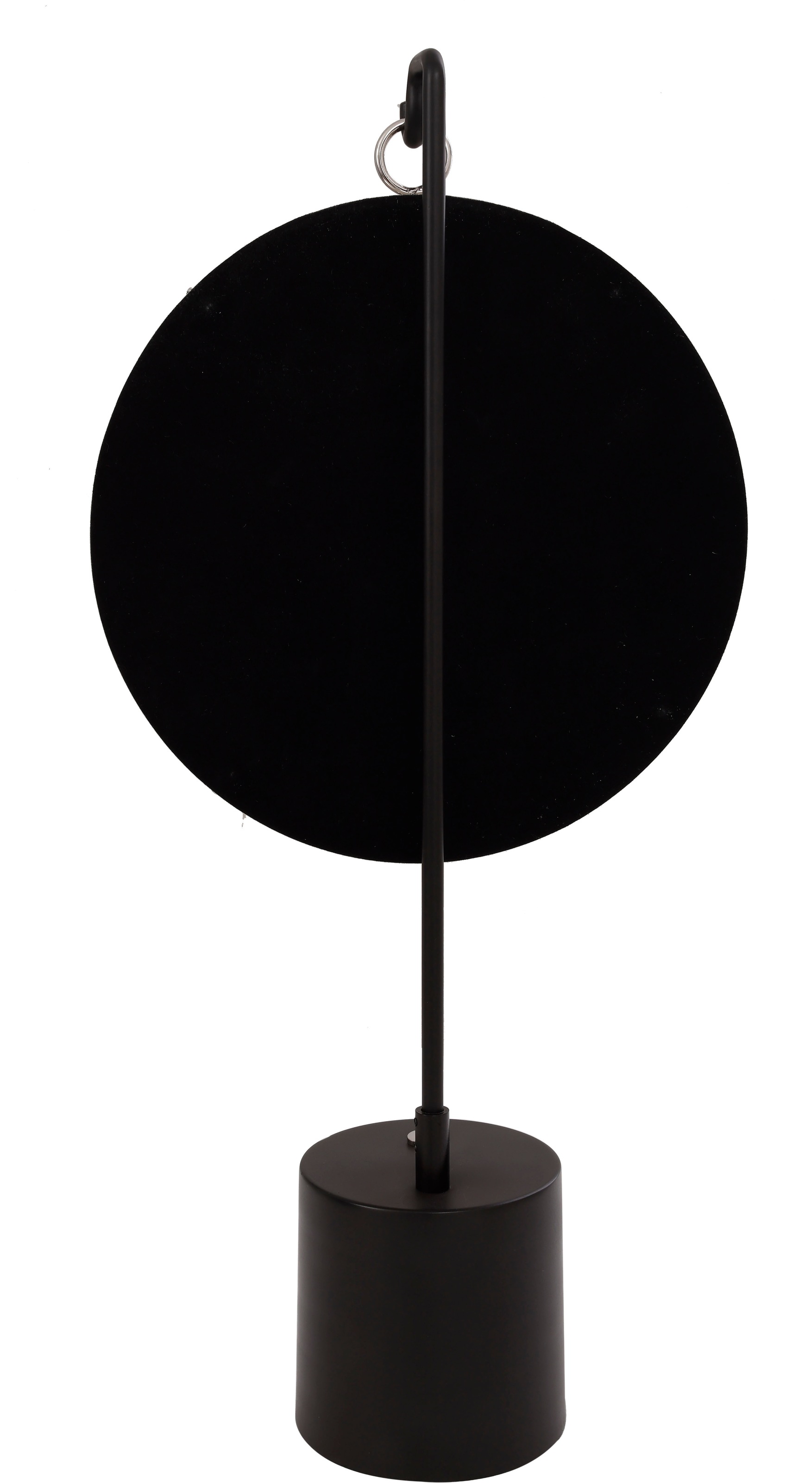 Miroir à Poser Rond "Eleganca" 65cm Noir & Argent
