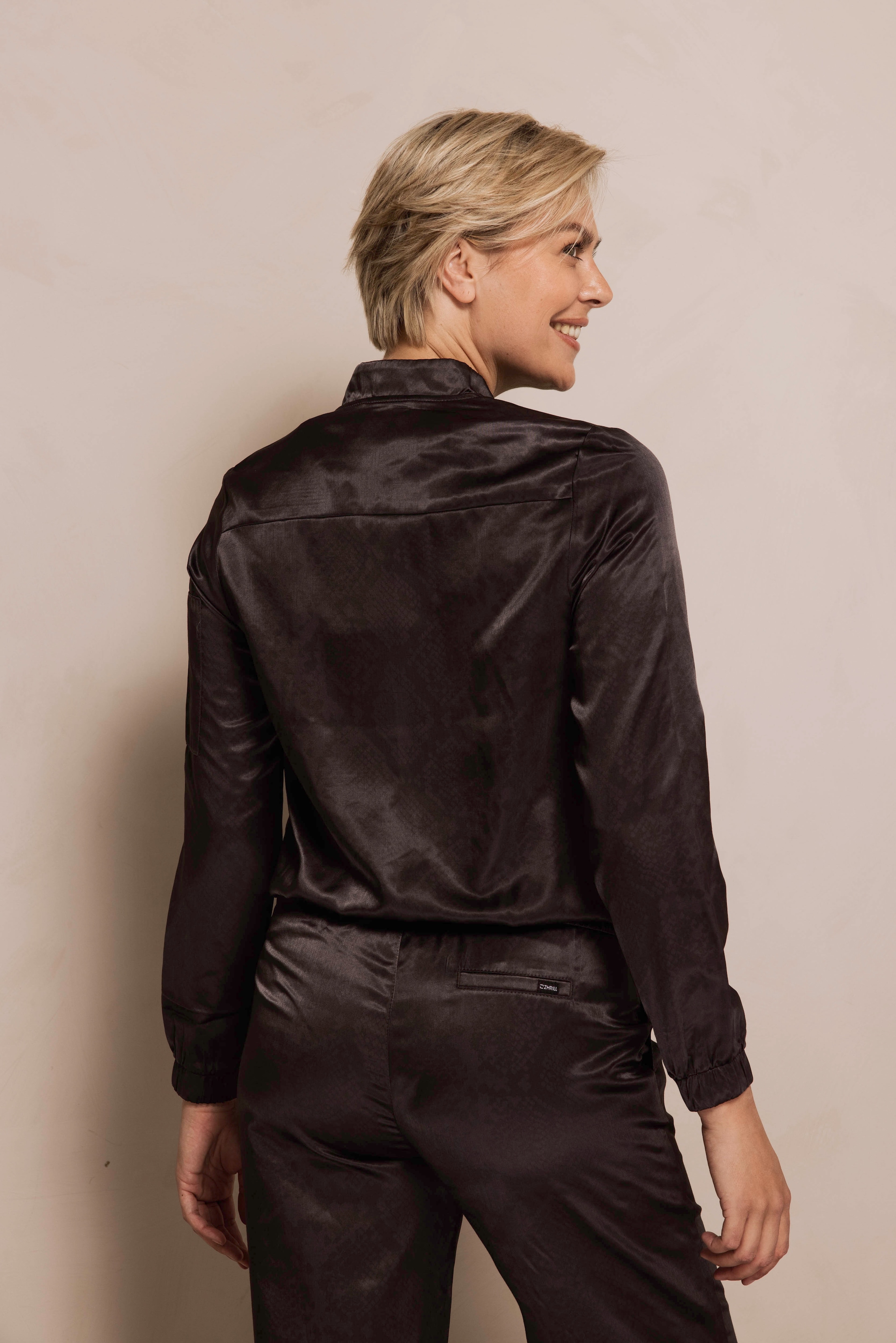 Zhrill Boleroblazer »ZHMARIE« Satin-Blouson mit Reissverschluss