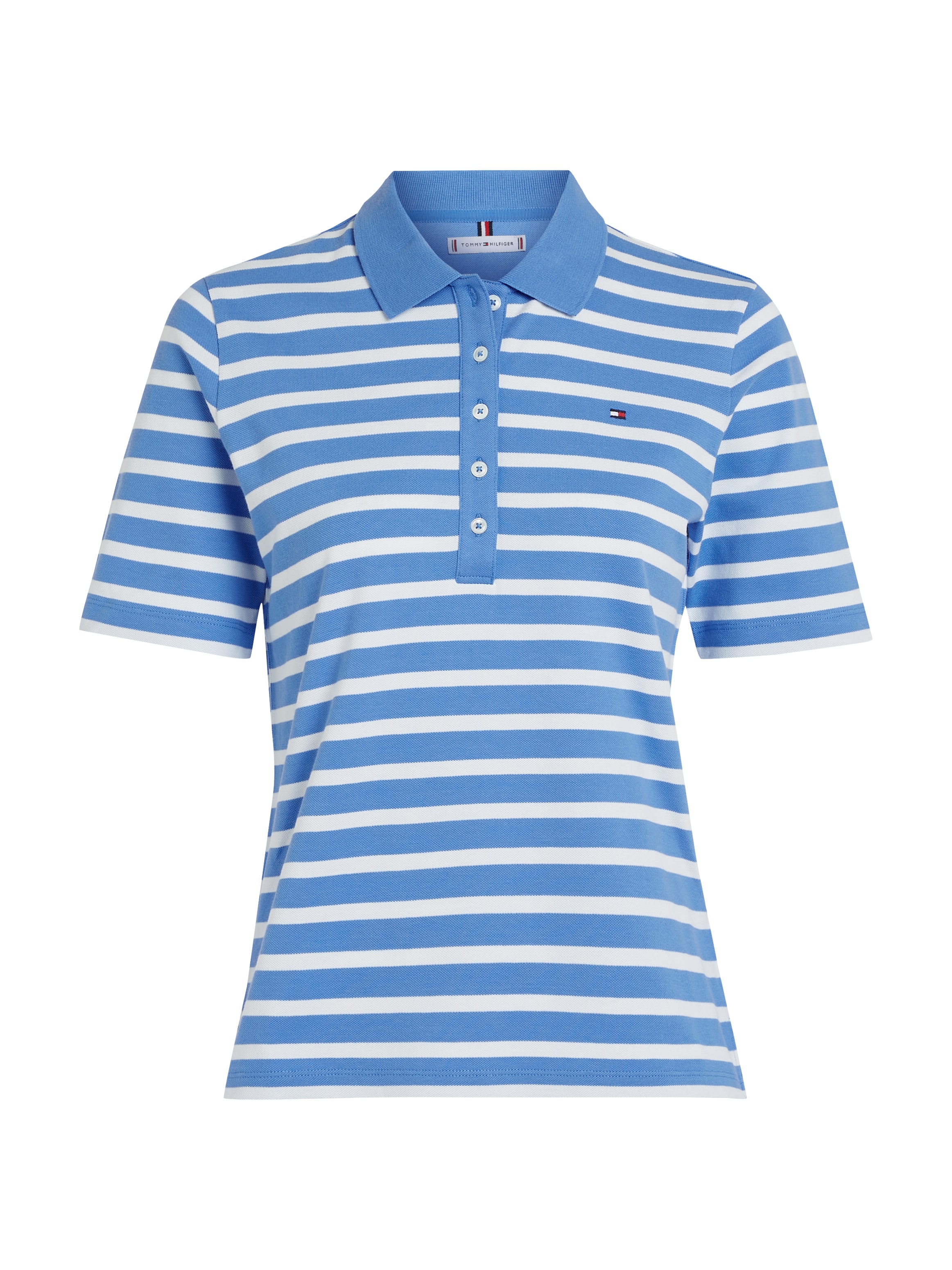 Tommy Hilfiger Poloshirt »1985 REG PIQUE STRIPE POLO SS«, mit dezenter Tommy Hilfiger Logostickerei