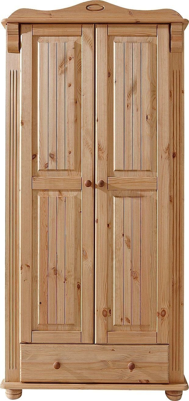 GOODproduct »Adele« 4 Breiten: 92/130/169/207  H/T ca. 191/54 cm,  aus massiver Kiefer,Spiegel beim 4-und 5-trg.Schrank, Innenausstattung