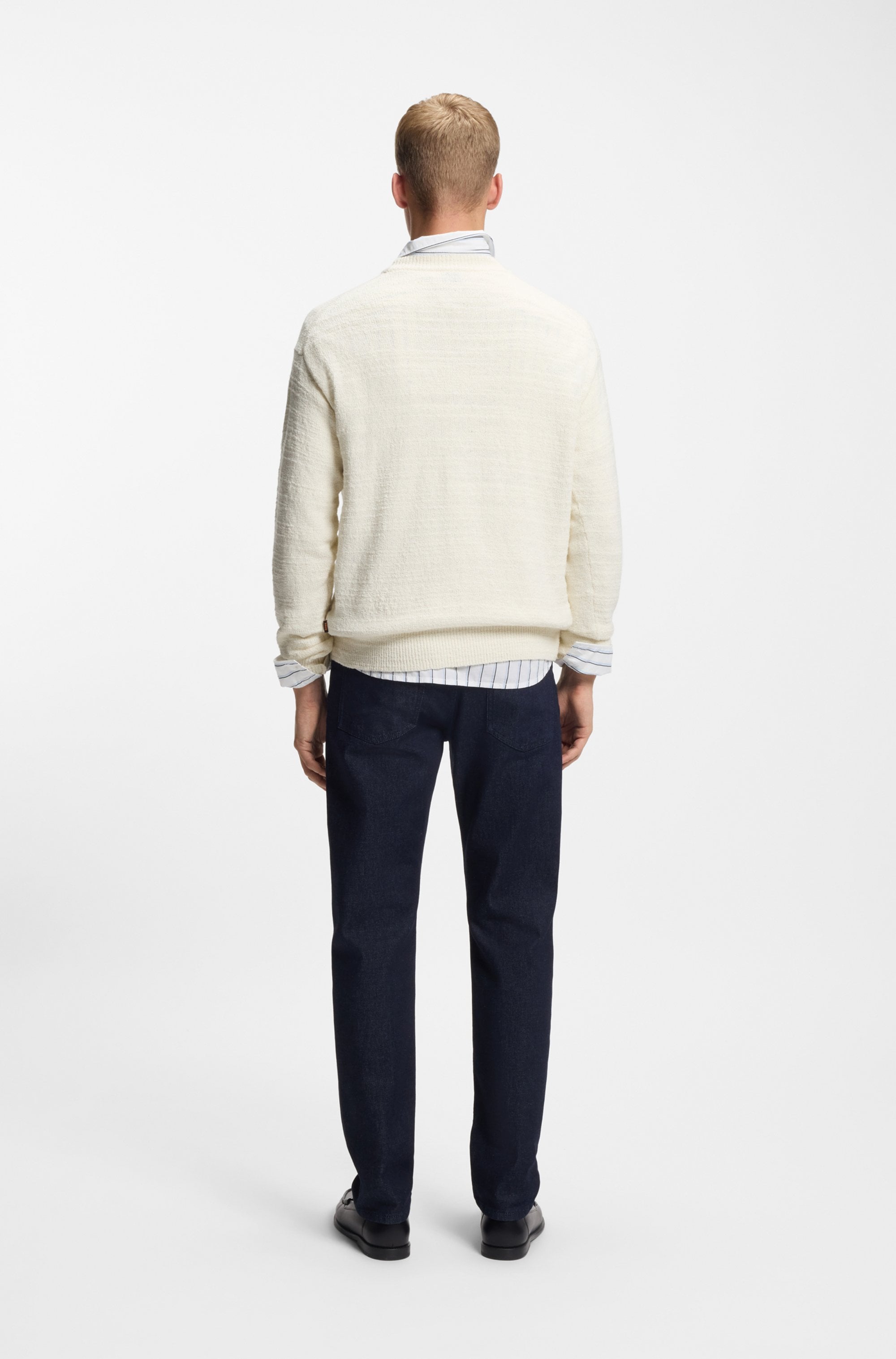 BOSS ORANGE Strickpullover »Kerbert« Regular Fit, Rundhalsausschnitt, BOSS-Logo