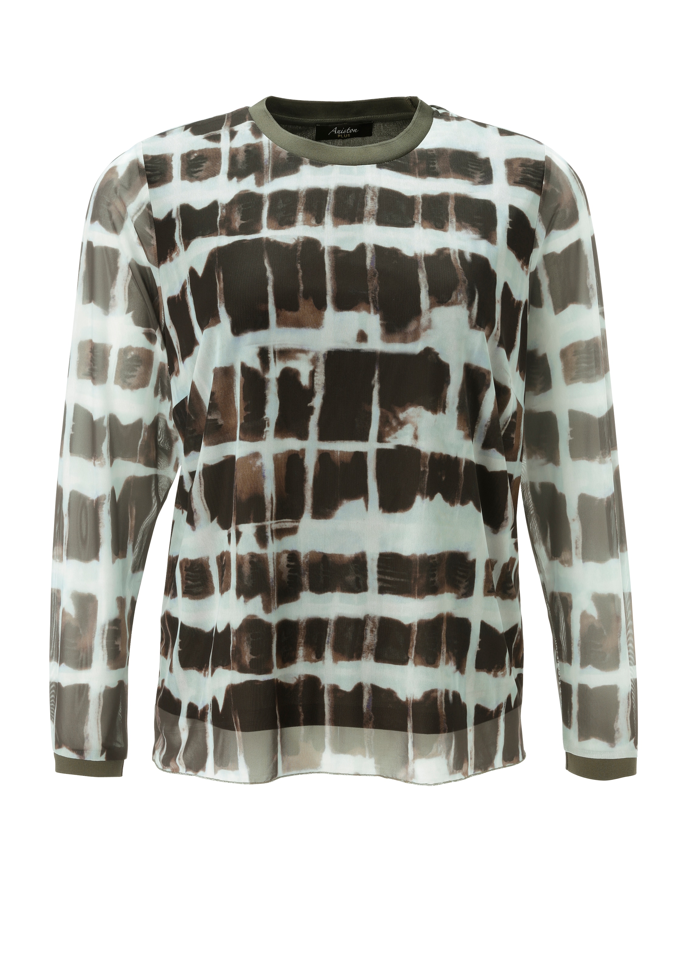 Aniston PLUS T-shirt à manches longues en maille mesh fluide - NOUVELLE COLLECTION