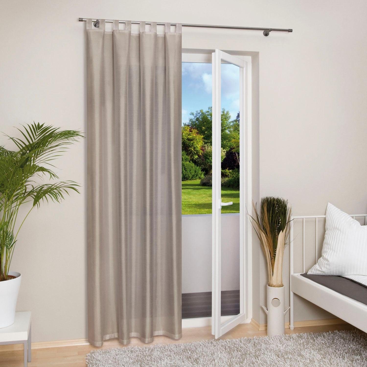 Gerster Rideau »Silko« Boucles 1 cuis tlg. HxB: 235x140, Eleganter Schlaufenschal aus Taft