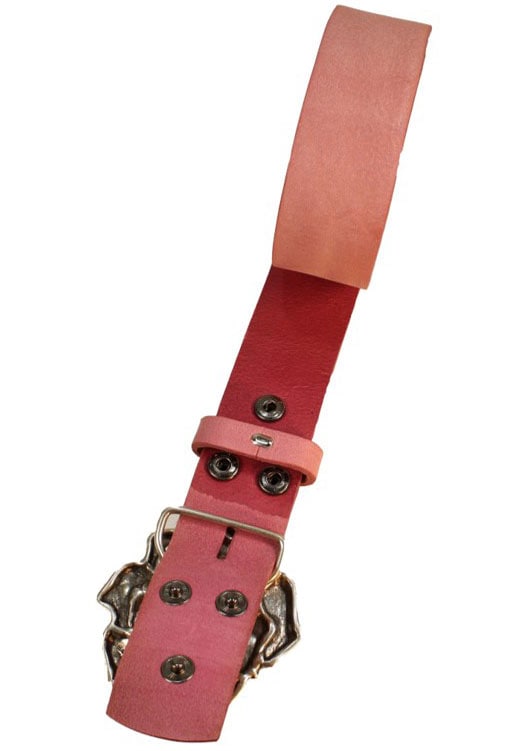 RETTUNGSRING by showroom 019° Ledergürtel, austauschbare Schliesse, Rose flach mit echtem Strassstein veredelt