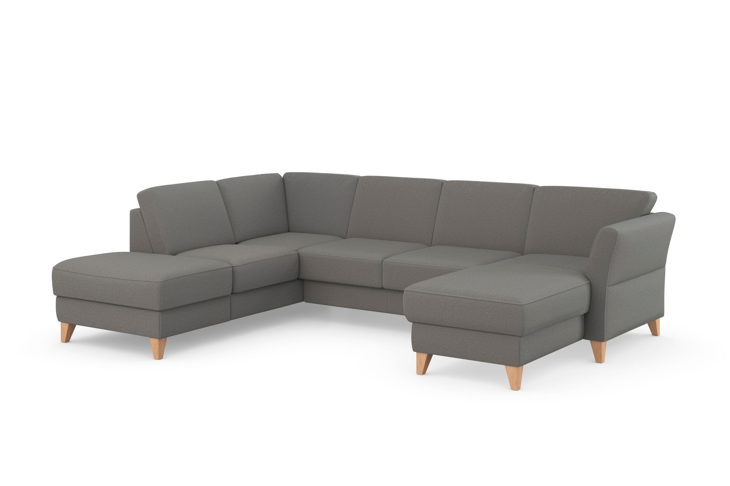 sit&more Wohnlandschaft »Visby U-Form«, wahlweise mit Bettfunktion und Stauraum, frei im Raum stellbar