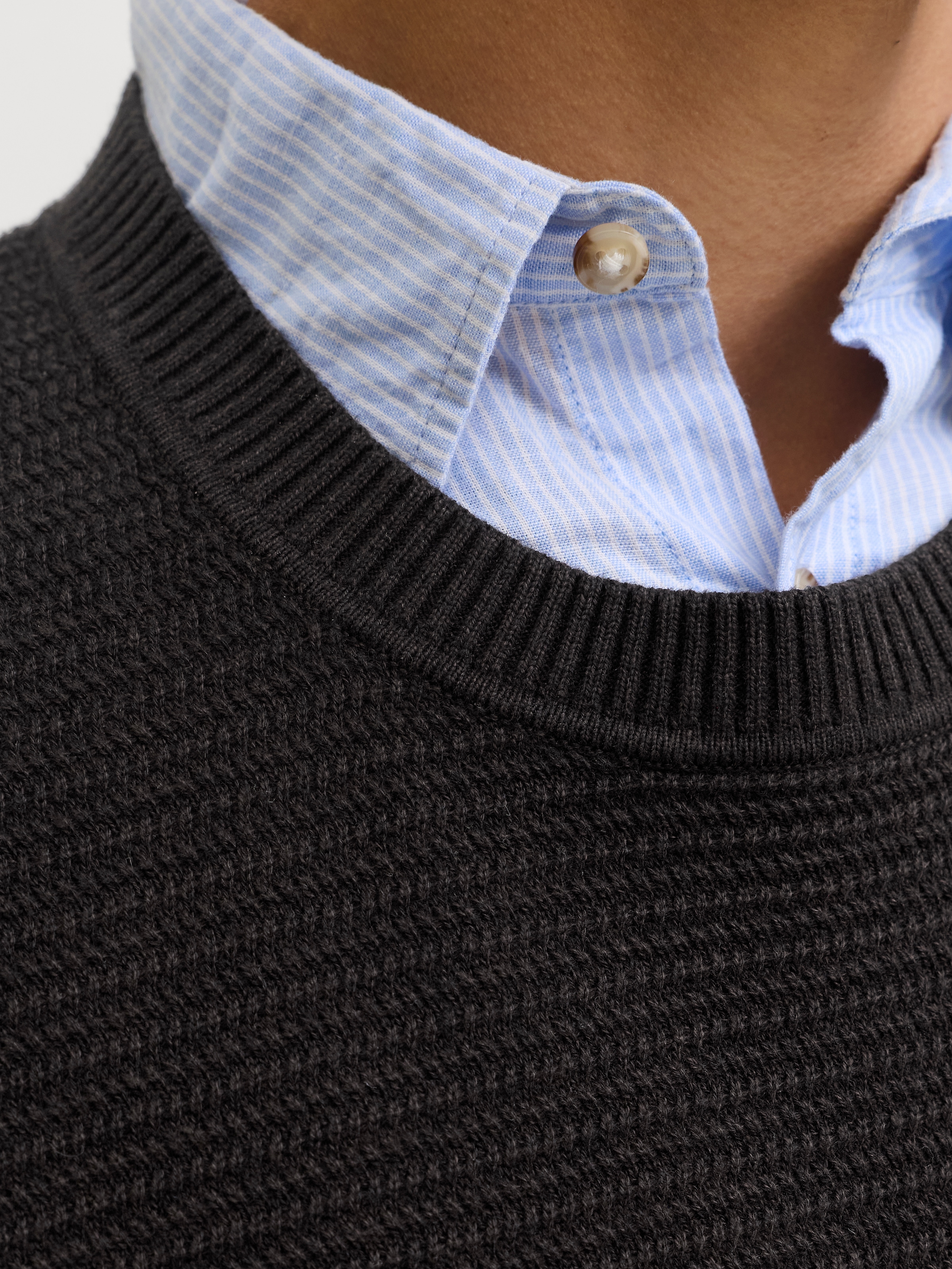 Jack & Jones Rundhalspullover »JPRBLURILEY KNIT CREW NECK LS SN« Baumwolle, regular fit