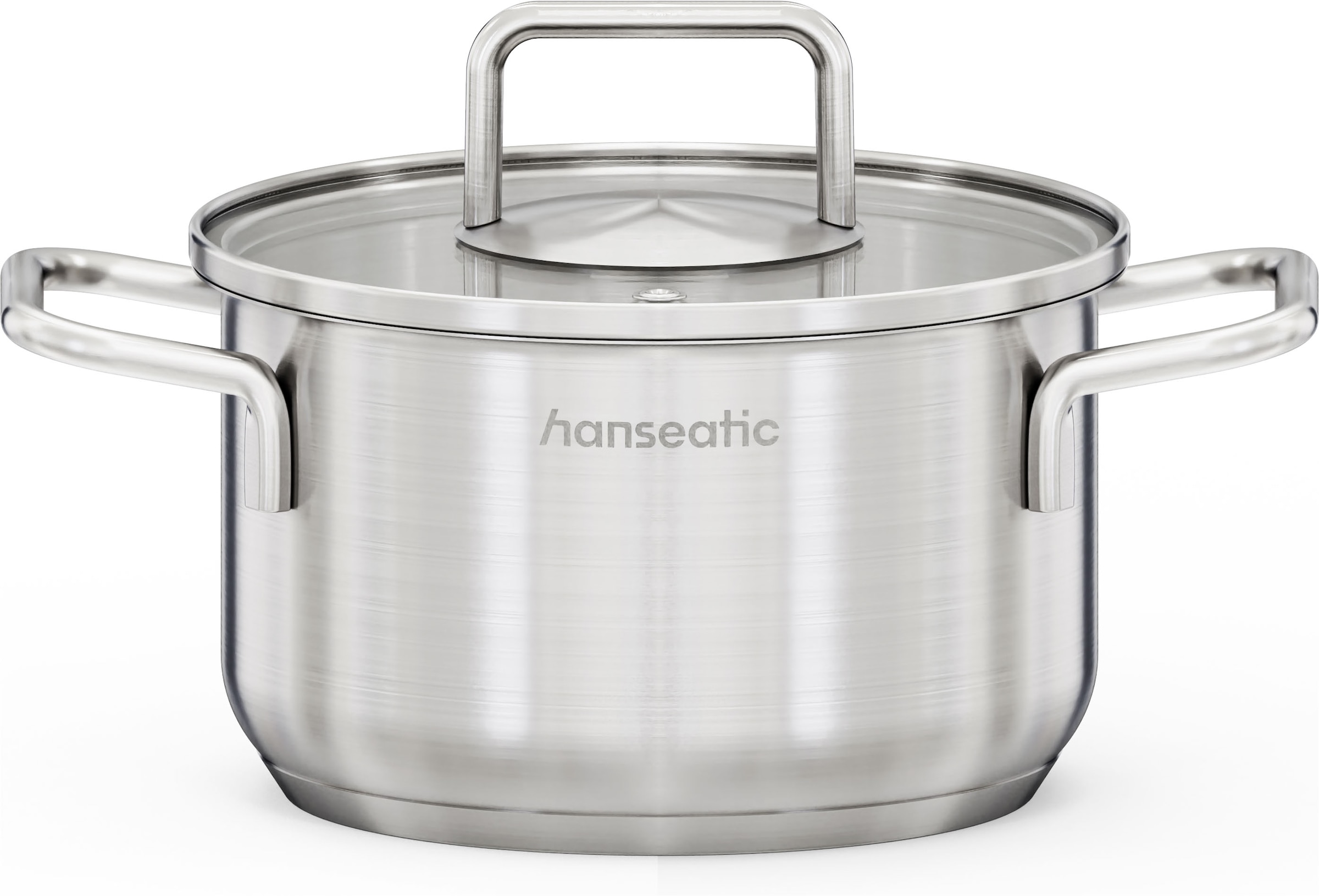 Hanseatic Topf-Set »BASIC« Set, Stielkasserolle 16 cm, Kochtopf 2x16/2x20/1x24 cm, 11 tlg. Edelstahl 18/10