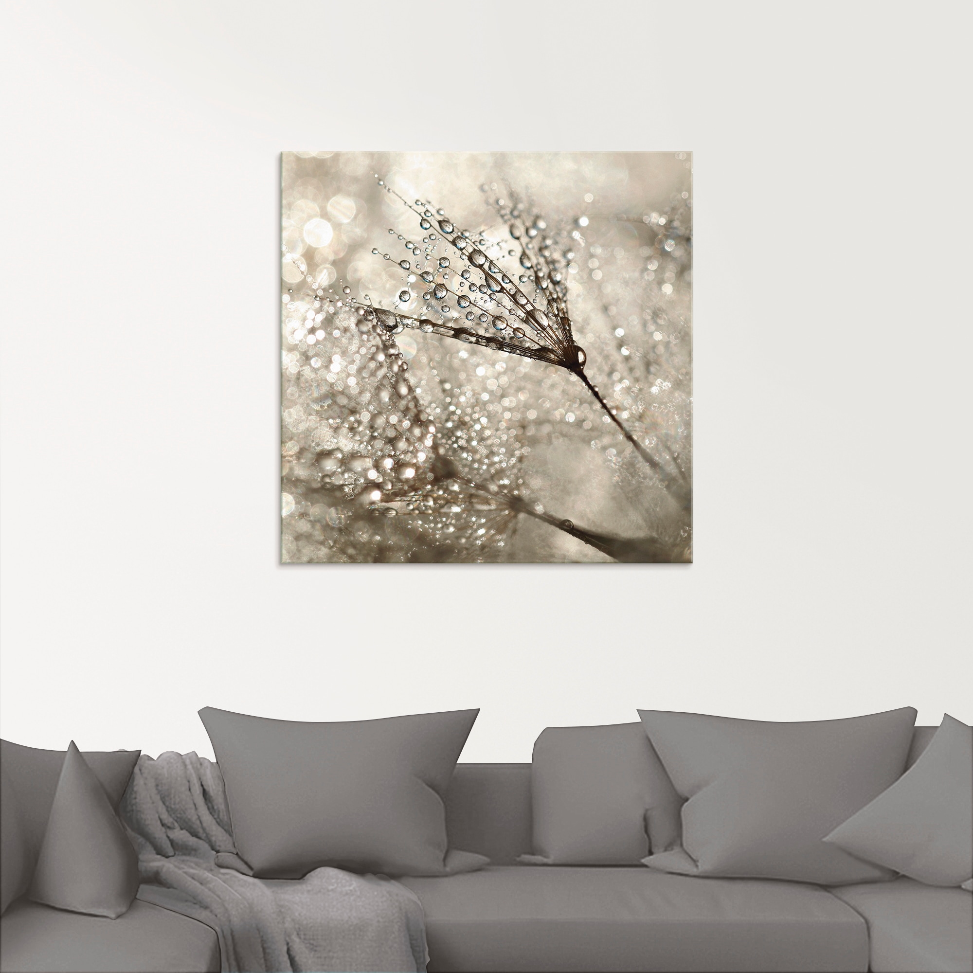 Artland Glasbild »Pusteblume Tautropfen I« Blumen 1 Stk. tlg. in verschiedenen Grössen