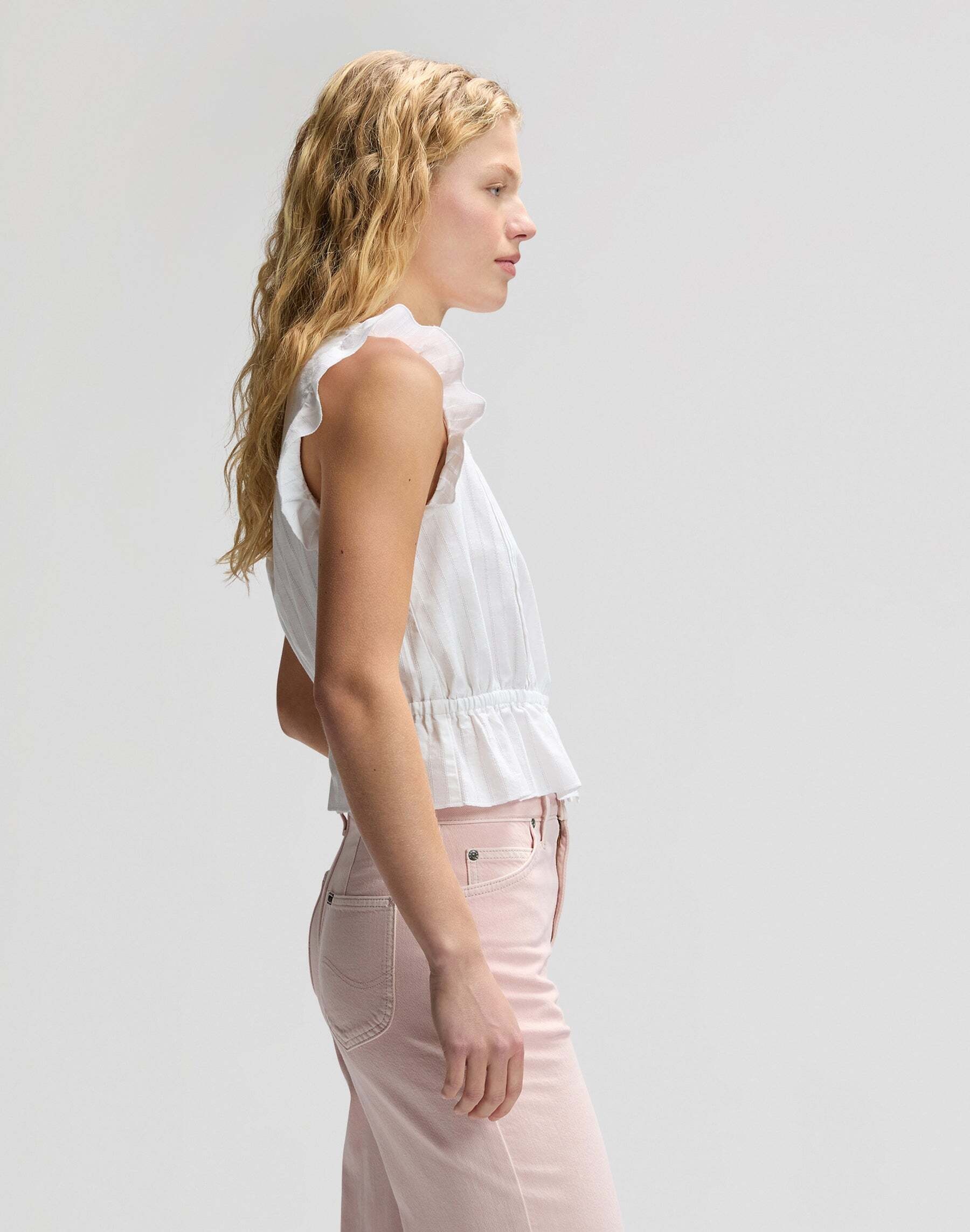 Lee® Blouse à manches courtes »Lee Kurzarmbluse Ruffle Sleeve«