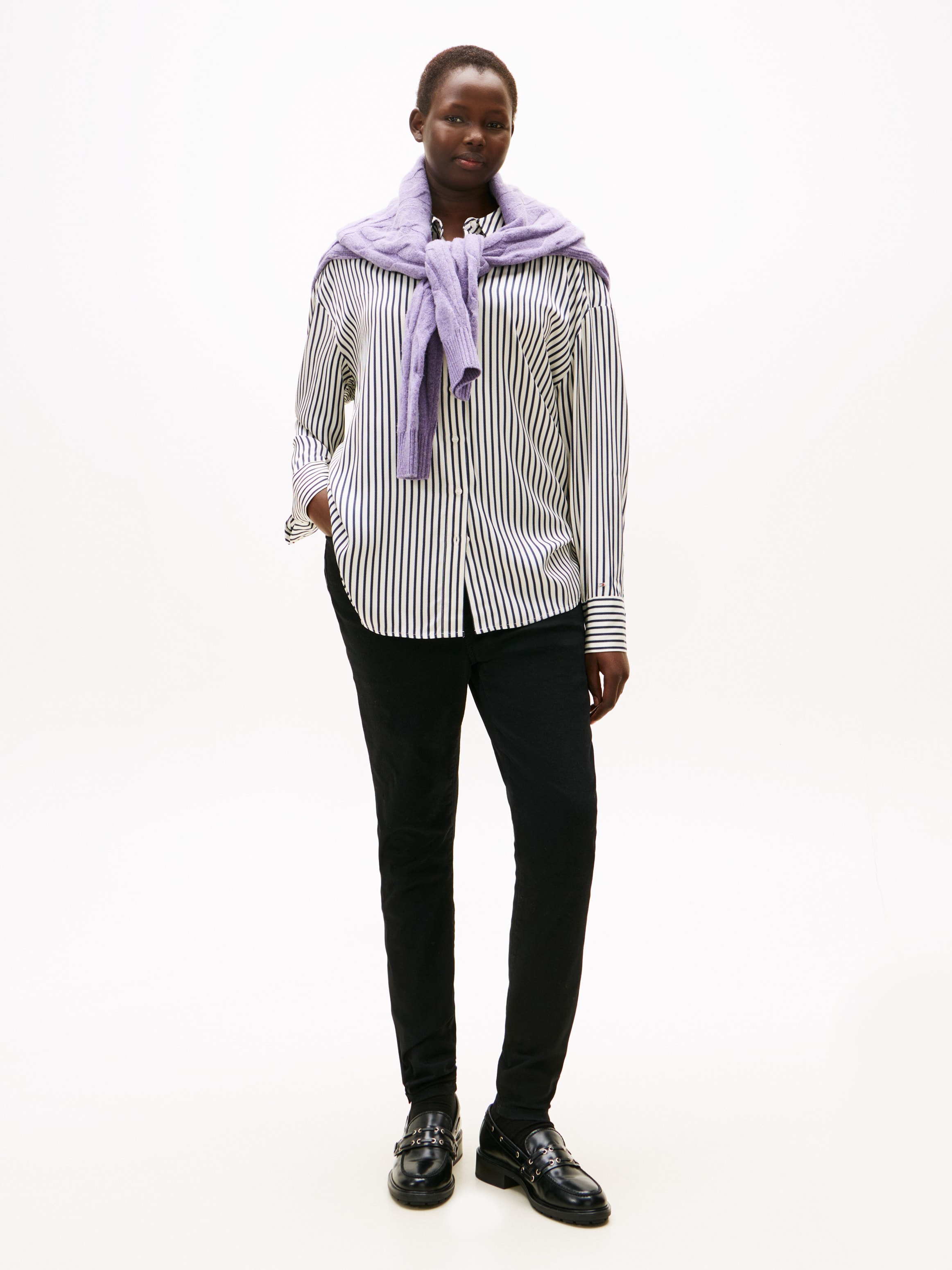 Tommy Hilfiger Curve Skinny-fit-Jeans »CRV DNM BLACK HARLEM U SKINNY HW« in grossen Grössen