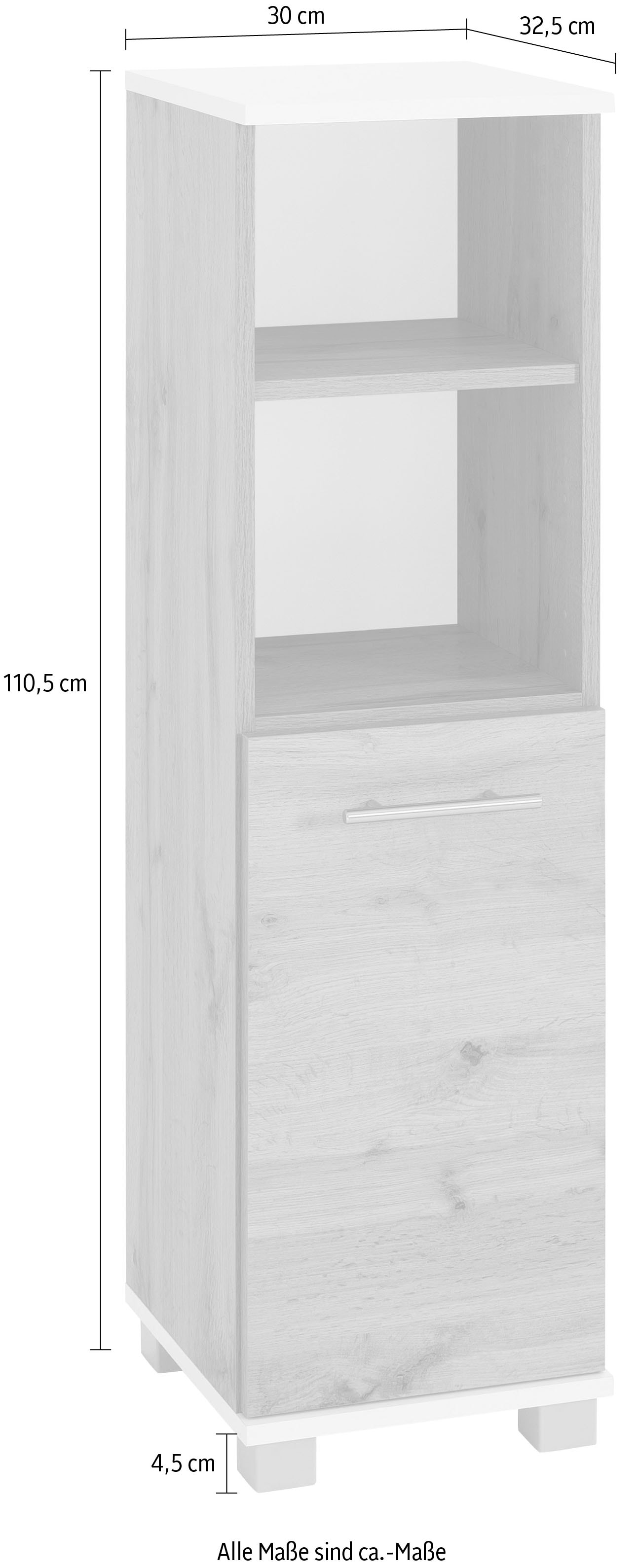 ♕ Schildmeyer Midischrank »Rhodos«, Breite 30 cm, verstellbarer Einlegeboden,  wechselbarer Türanschlag versandkostenfrei auf