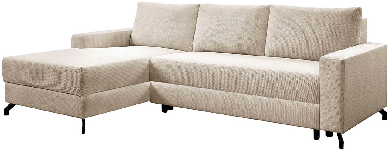 exxpo - sofa fashion Ecksofa »Quattro L-Form, B/T: 247/162 cm«, wahlweise mit Bettfunktion, Bettkasten